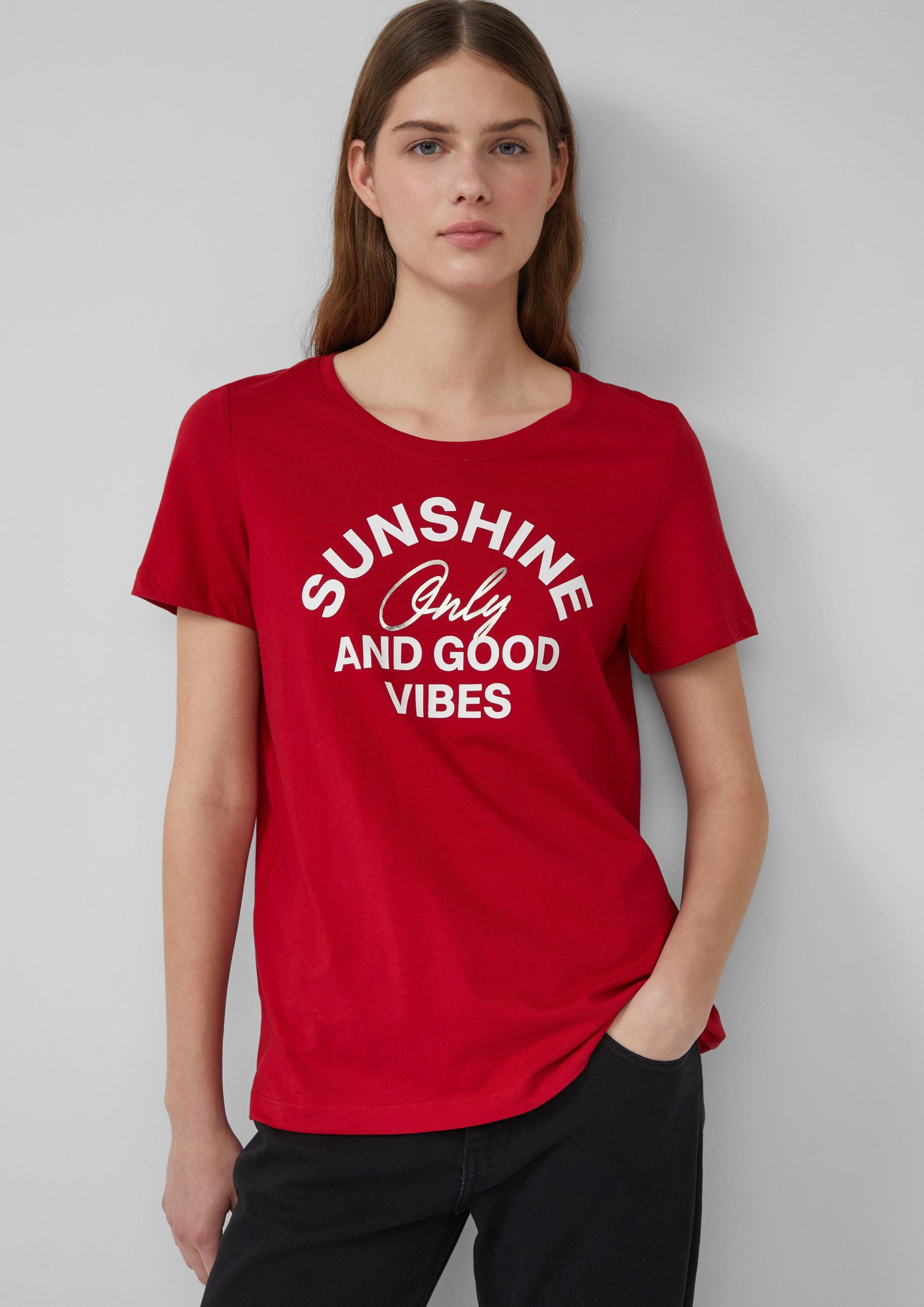 s.Oliver Shirttop Jersey-T-Shirt mit Frontprint günstig online kaufen