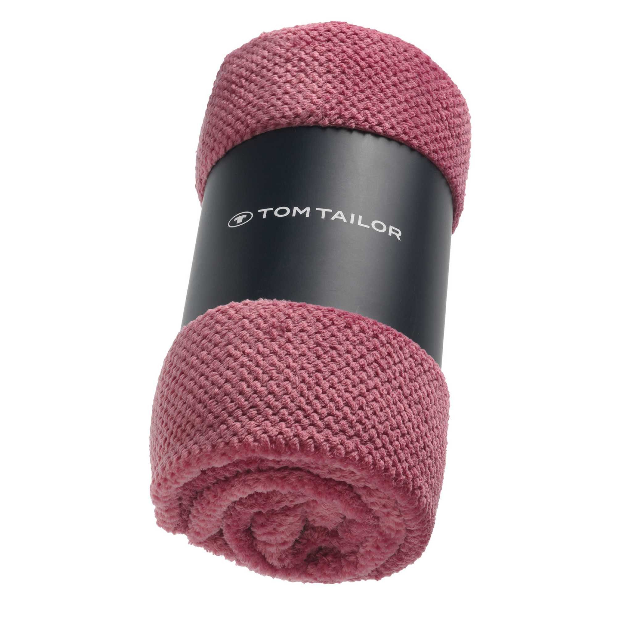 TOM TAILOR Tagesdecke STRUCTURE Tagesdecke, 140 x 190 cm in Beere