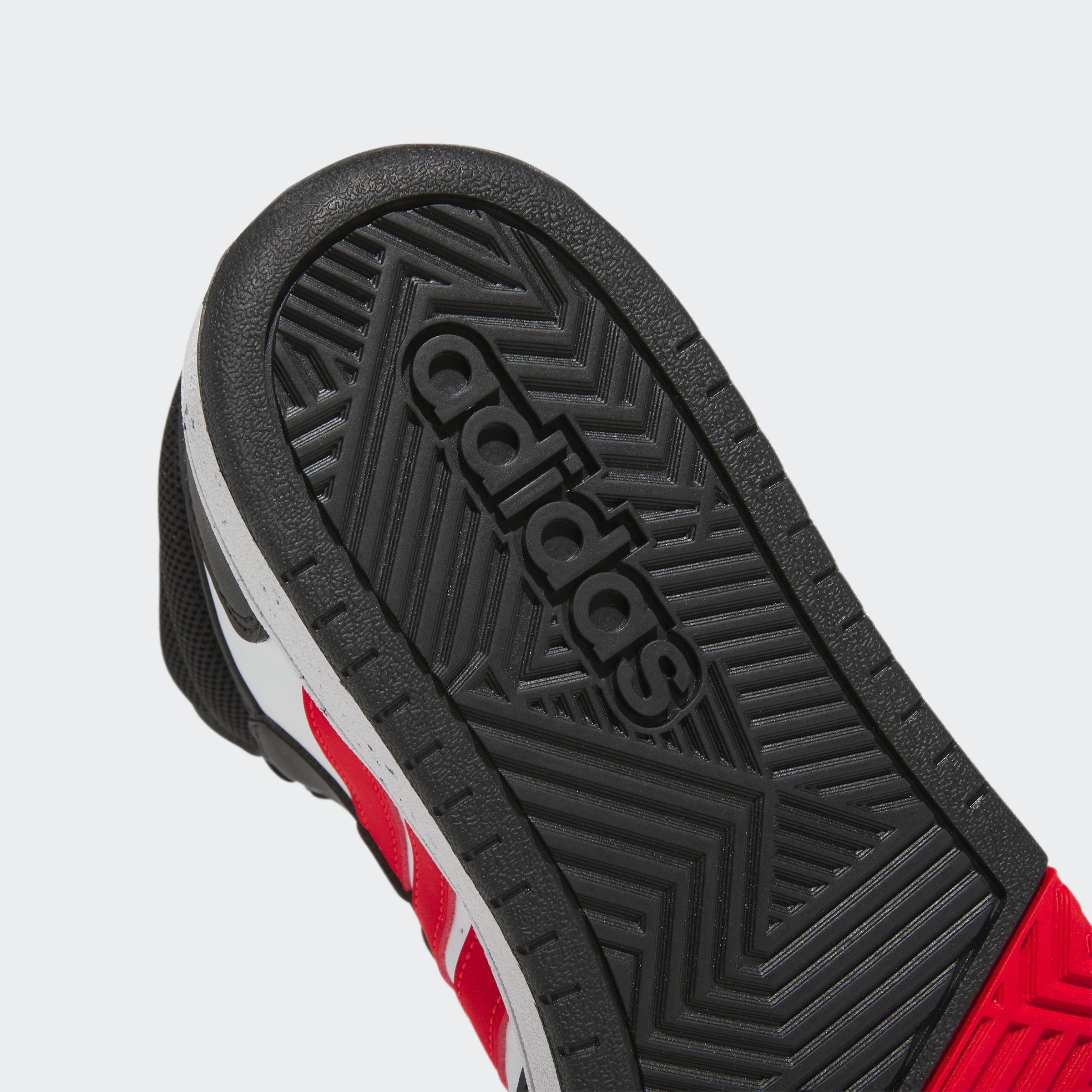 MID adidas Sneaker Sportswear weiß-schwarz-rot HOOPS