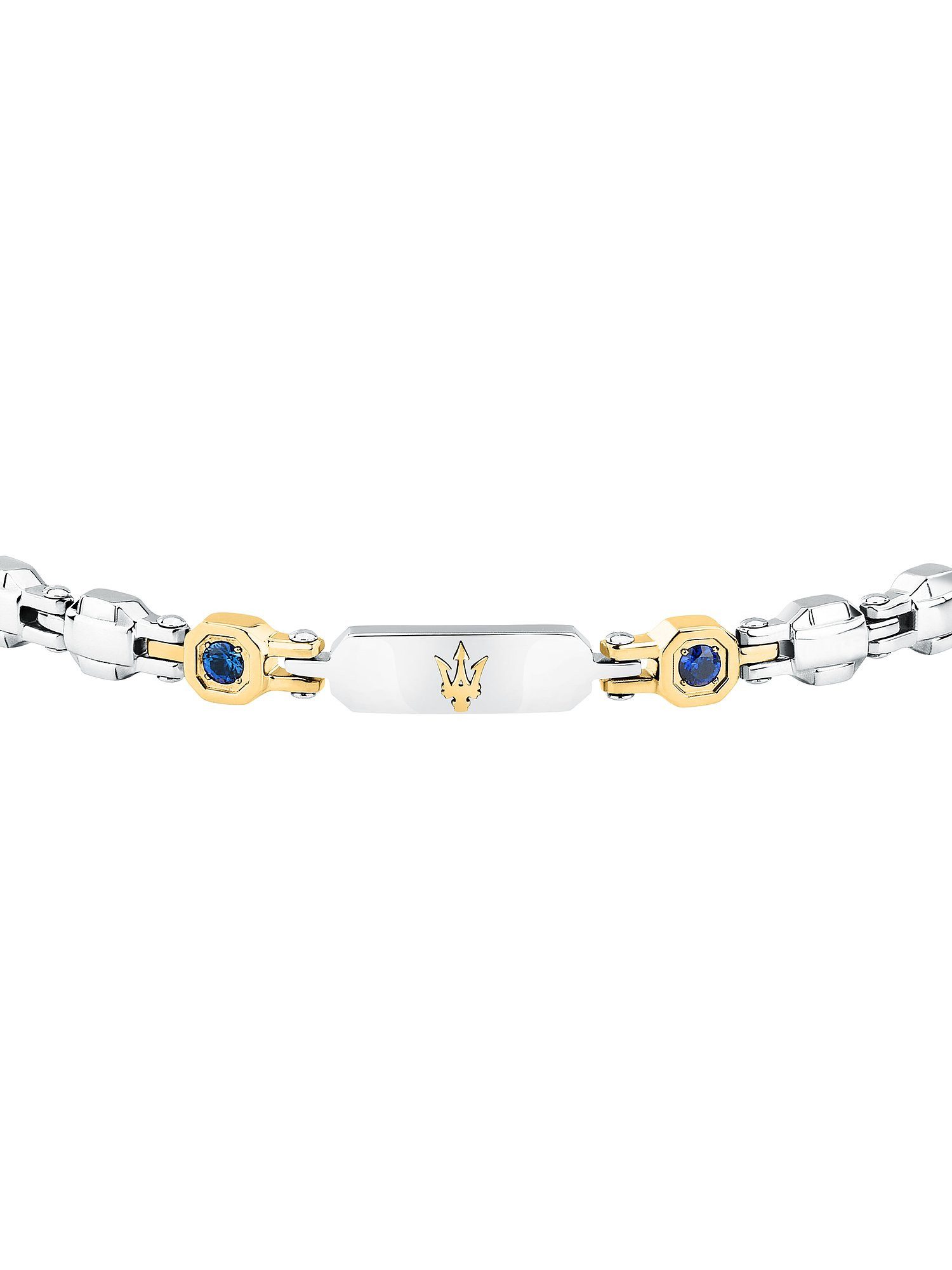 MASERATI Edelstahlarmband Maserati Herren-Armband Edelstahl Saphir