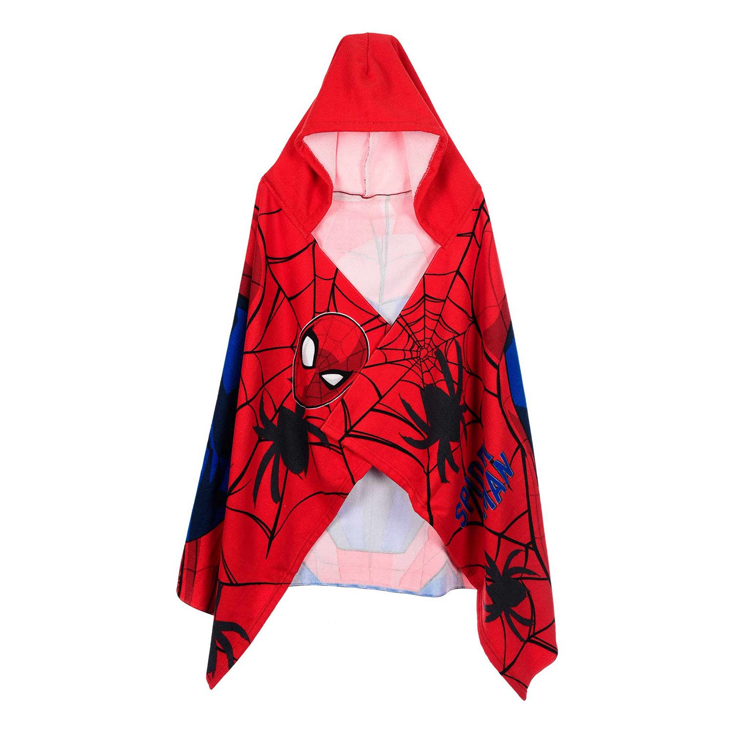 Spiderman Handtuch Kinder Kapuzenhandtuch 70x140 cm Marvel Badeponcho