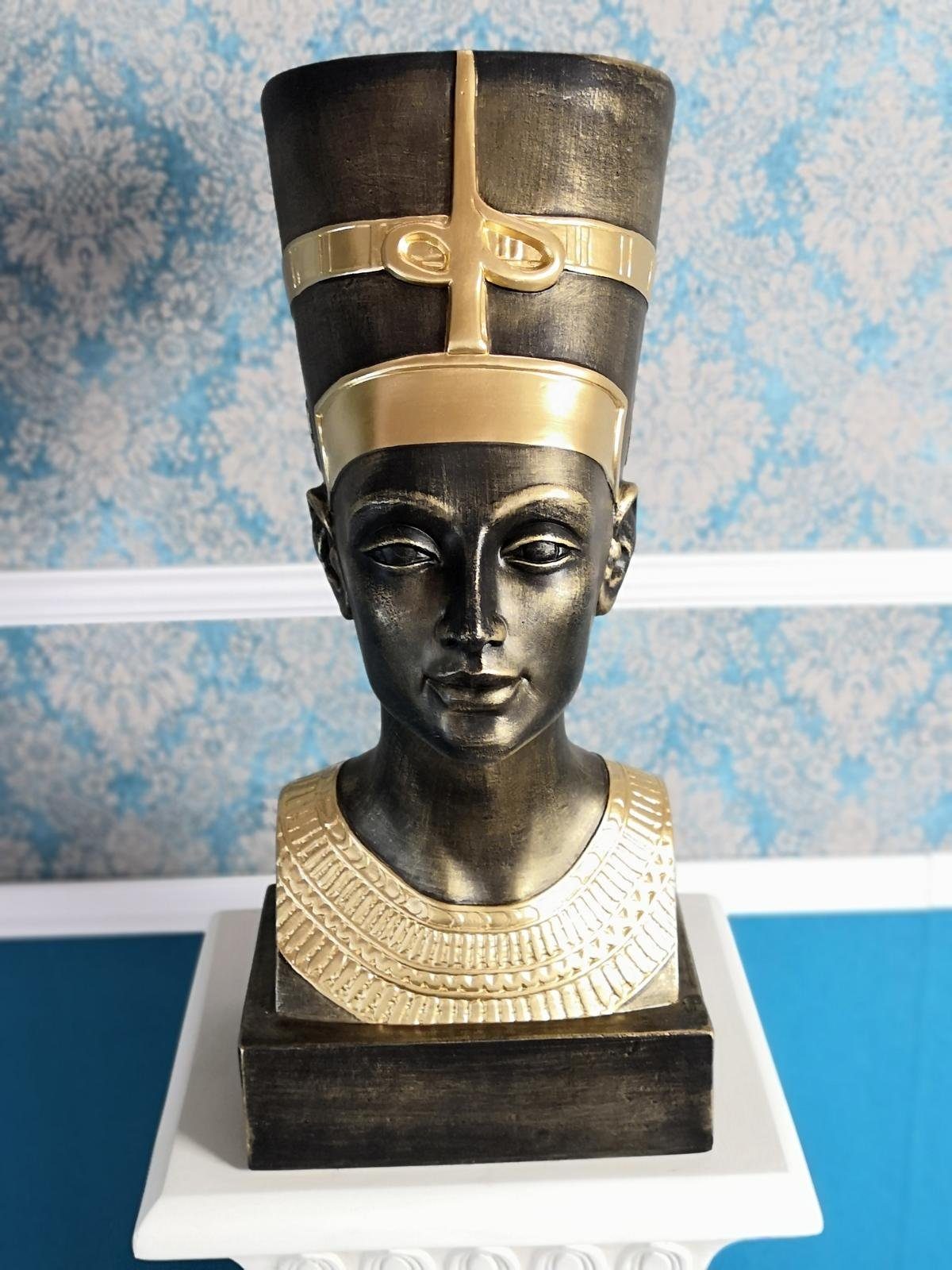 JVmoebel Skulptur Design Ägyptische Figur Nofretete Büste Skulpturen Dekoration