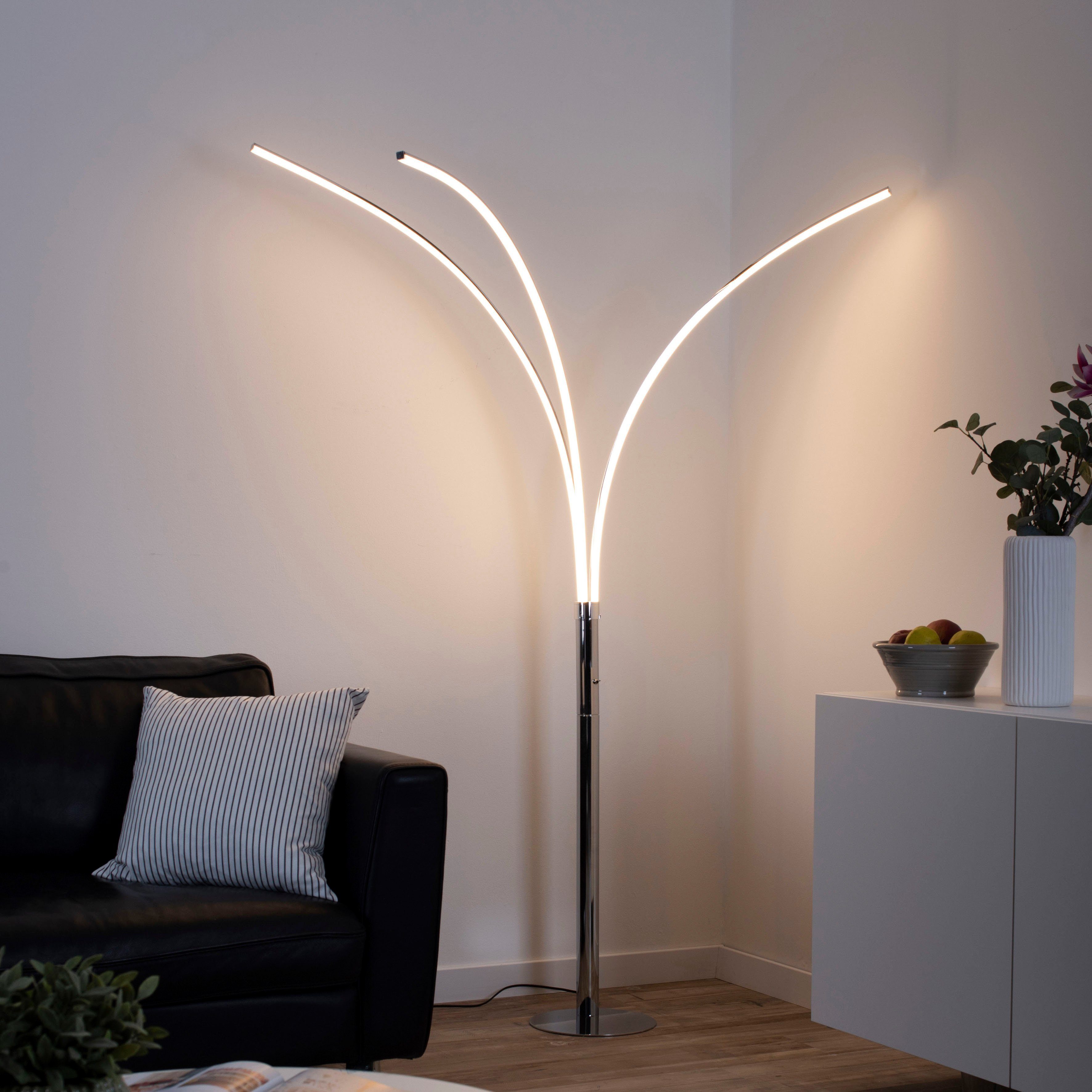 Leuchten Direkt LED integriert, Stehlampe Warmweiß fest MAJA, LED