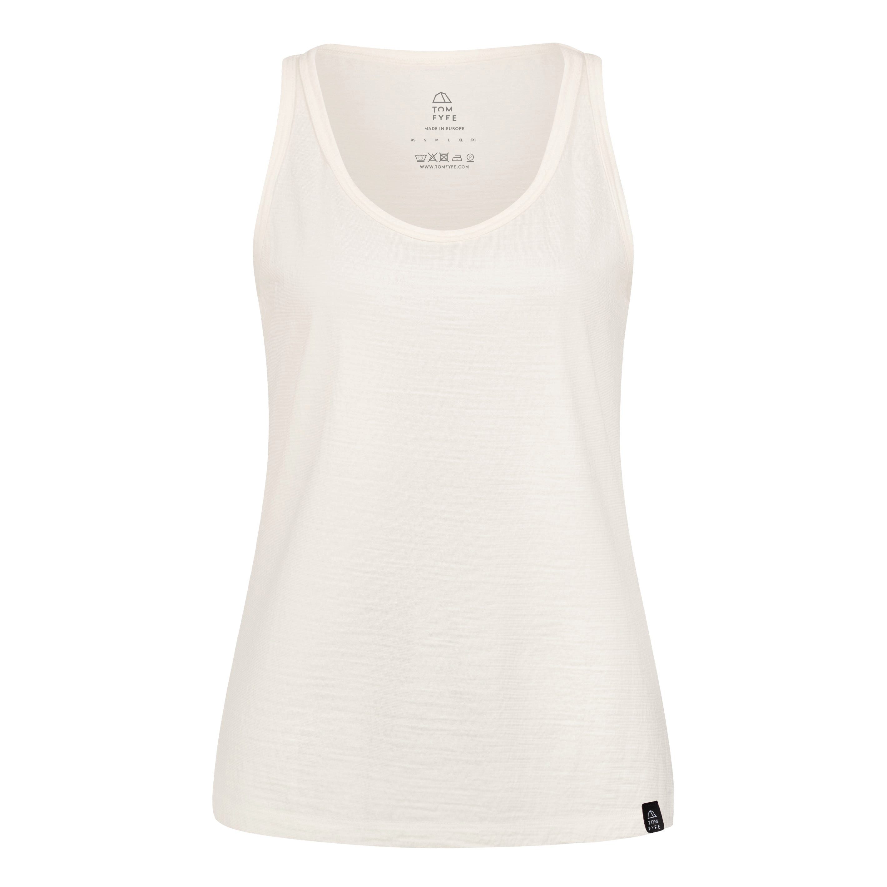Tanktop TOM FYFE Merino Tank-Top Damen Wollweiss / XL