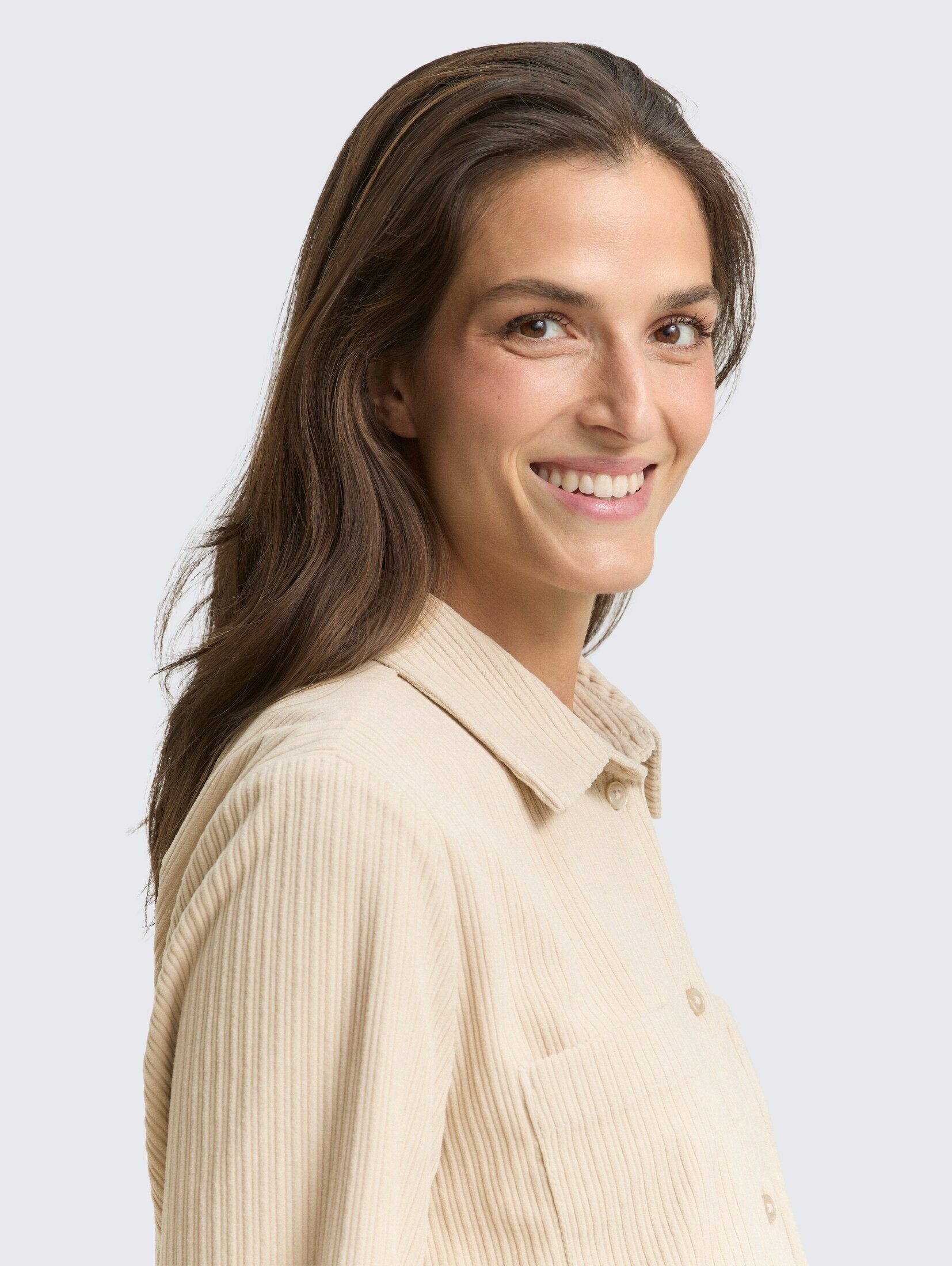 TOM TAILOR Langarmbluse Blusen & Shirts Loose Fit Cordbluse