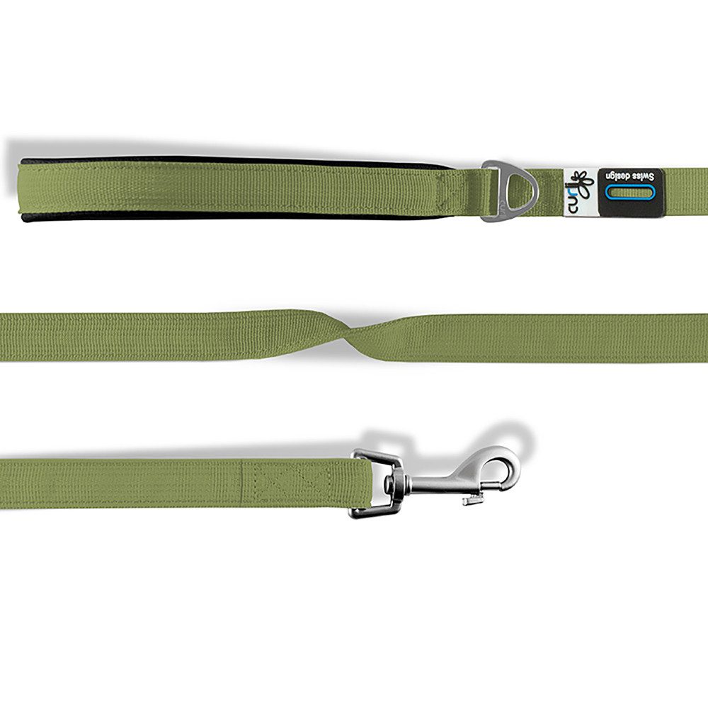 Curli Hundeleine Basic Leine Nylon olive