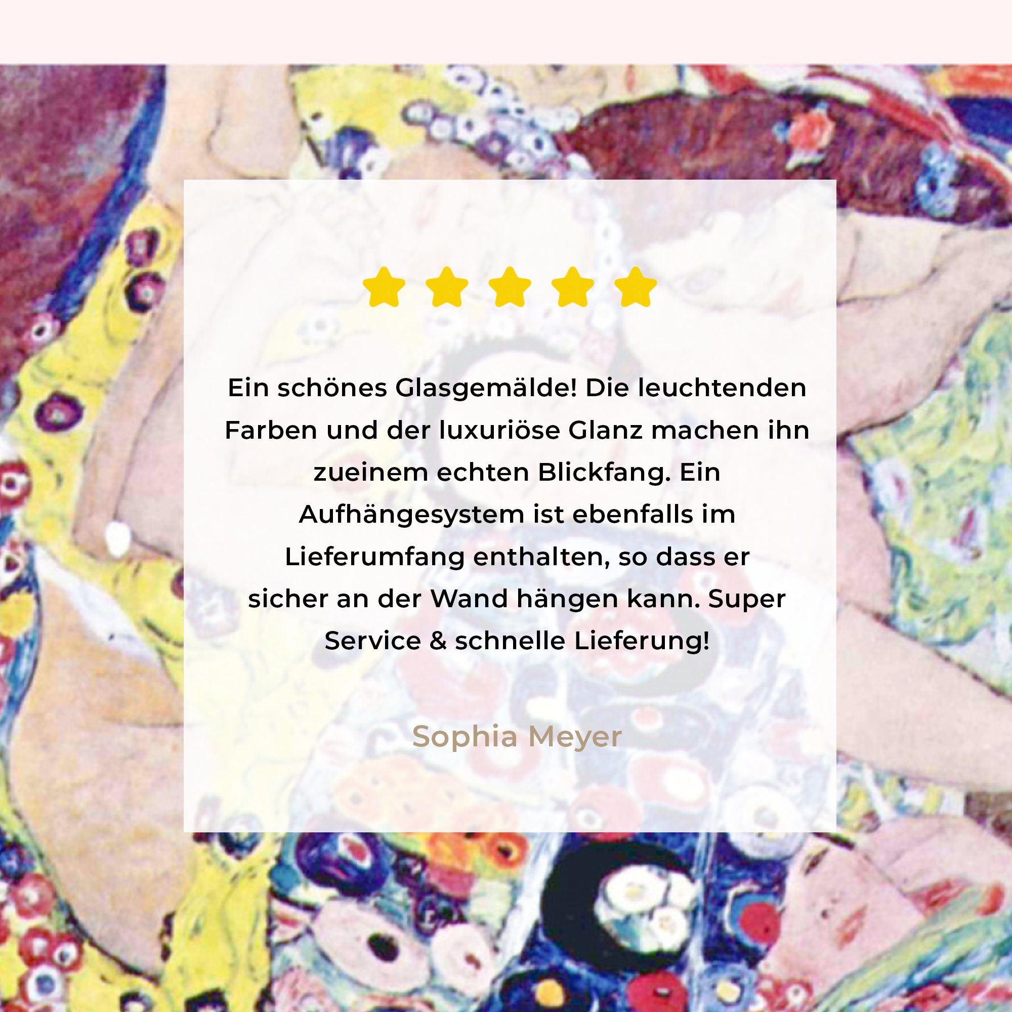 St), (1 - Wandbild - - Acrylglasbild MuchoWow Alte Glasbilder - Jungfrau Gustav Foto auf Klimt auf (1980) Glas Die Glas Wanddekoration Bilder - Meister,