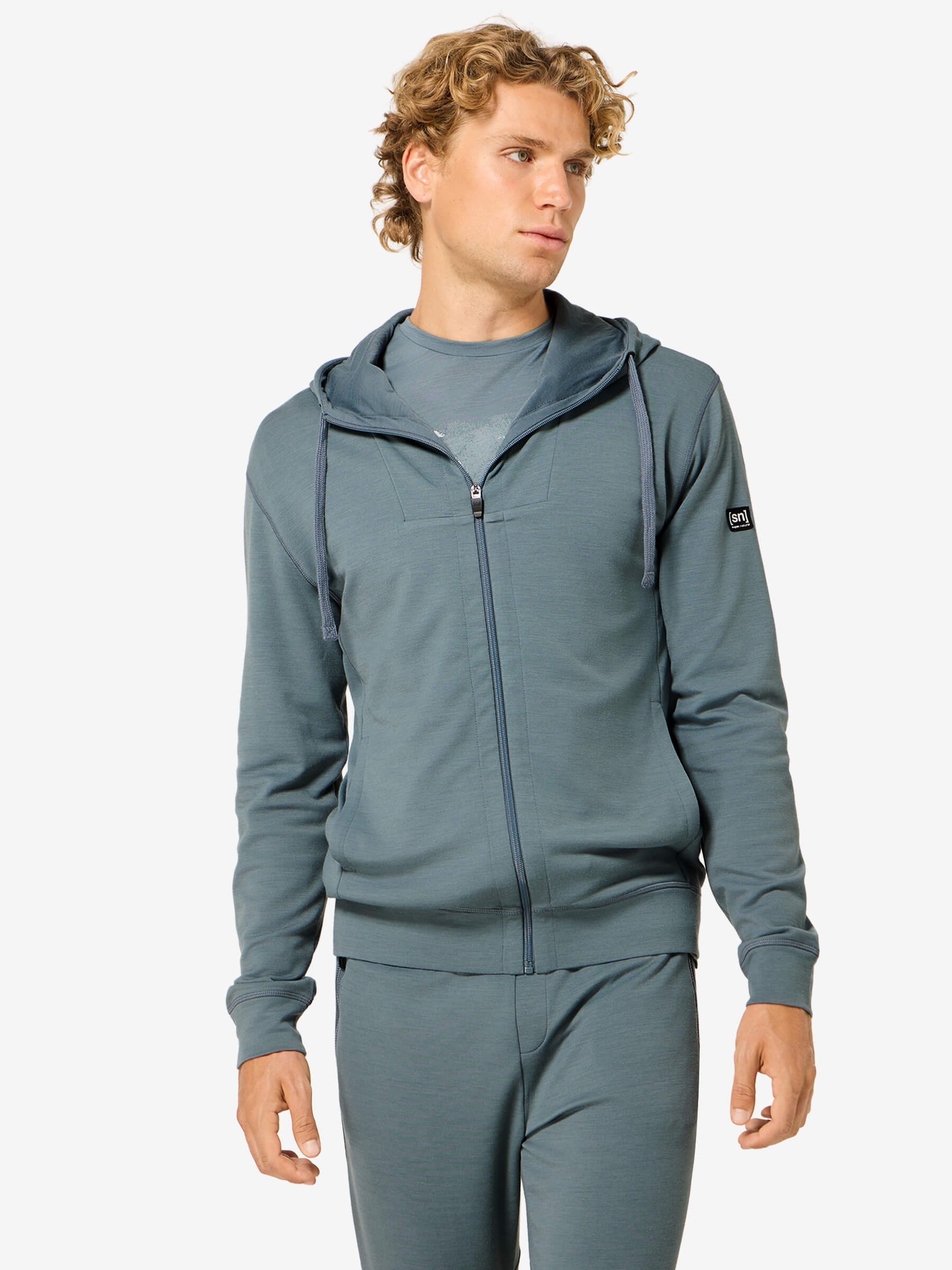 SUPER.NATURAL Sweatjacke Kapuzenjacke M EVERYDAY HOODIE aus weichem Merino-Mix