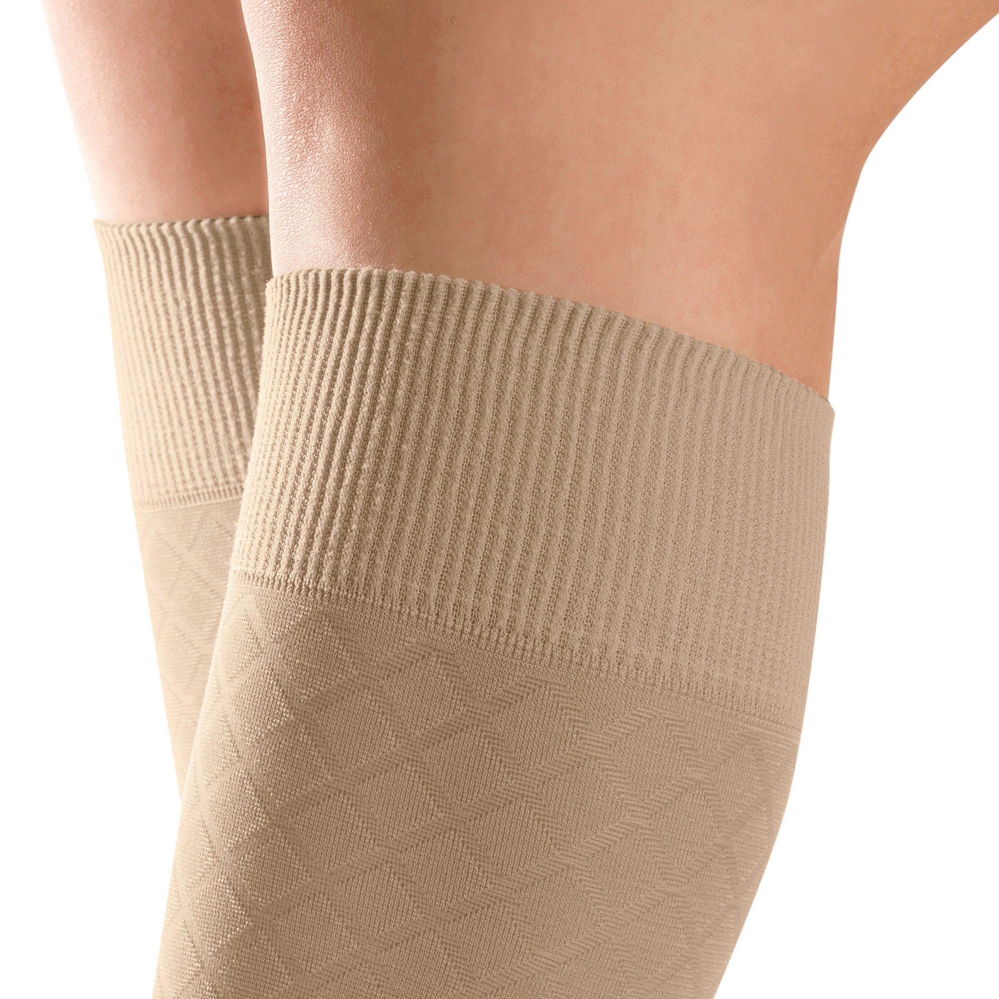 Medovital Kniestrümpfe Damen-Stütz-Kniestrümpfe 3 Paar Uni