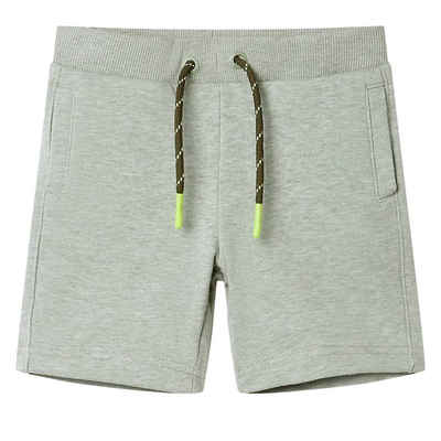 vidaXL Shorts Kindershorts mit Kordelzug Hellkhaki Melange 92