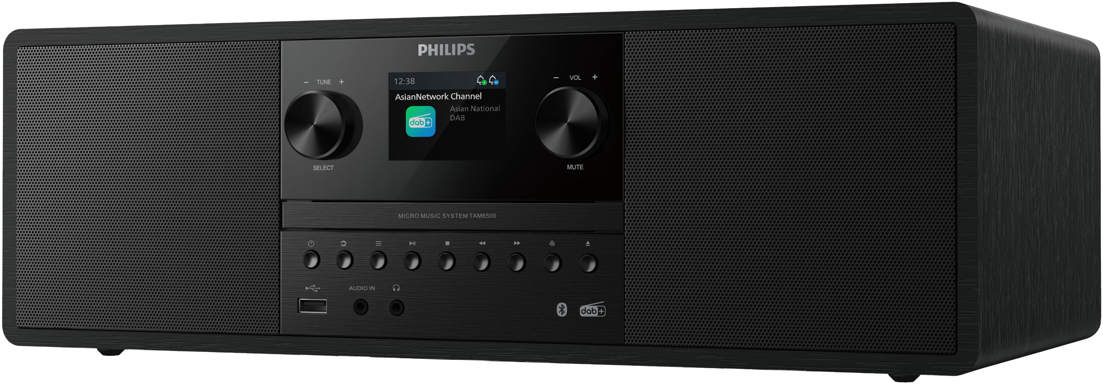 Philips TAM6500/10 Stereoanlage (Digitalradio (DAB), Automatische Senderverfolgung, UKW mit RDS, 50 W)