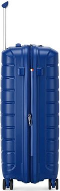RONCATO Hartschalen-Trolley B-FLYING, 67 cm, dunkelblau, 4 Rollen, Reisegepäck Aufgabegepäck Volumenerweiterung Koffer