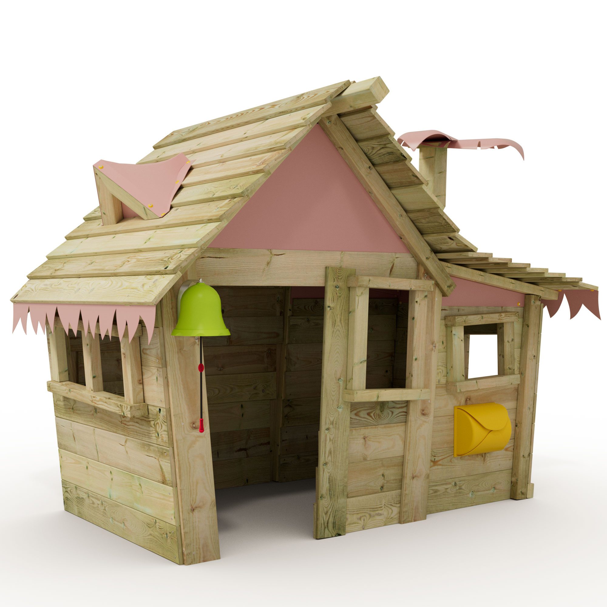 Wickey Spielhaus Casita - Kinderspielhaus aus Holz, Gartenhaus für Kinder, extrem witterungsbeständig - aus kesseldruckimprägniertem Massivholz