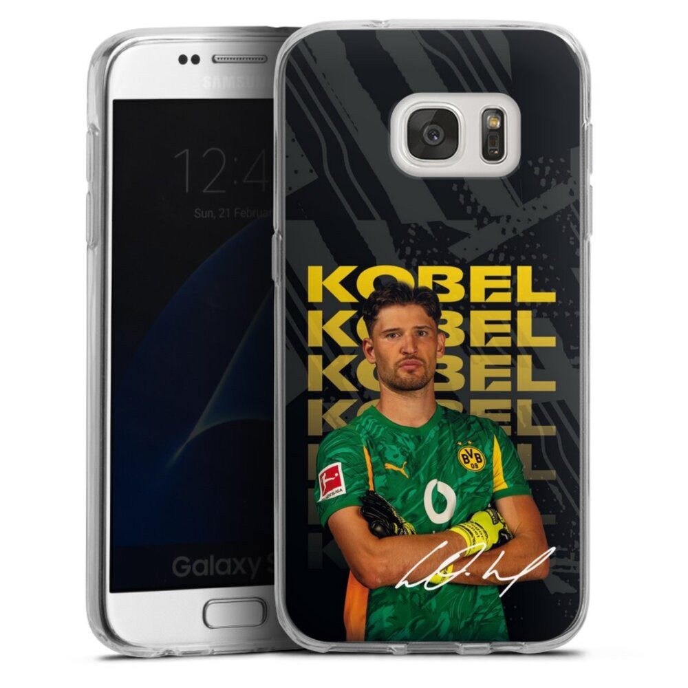 DeinDesign Handyhülle Borussia Dortmund Gregor Kobel BVB Gregor Kobel 25/26, Samsung Galaxy S7 Silikon Hülle Bumper Case Handy Schutzhülle
