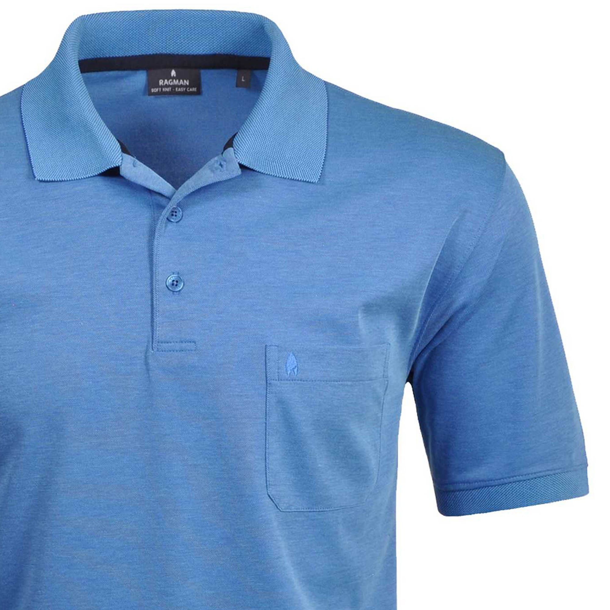 RAGMAN Poloshirt Herren Poloshirt Baumwolle Softknit-Polo günstig online kaufen