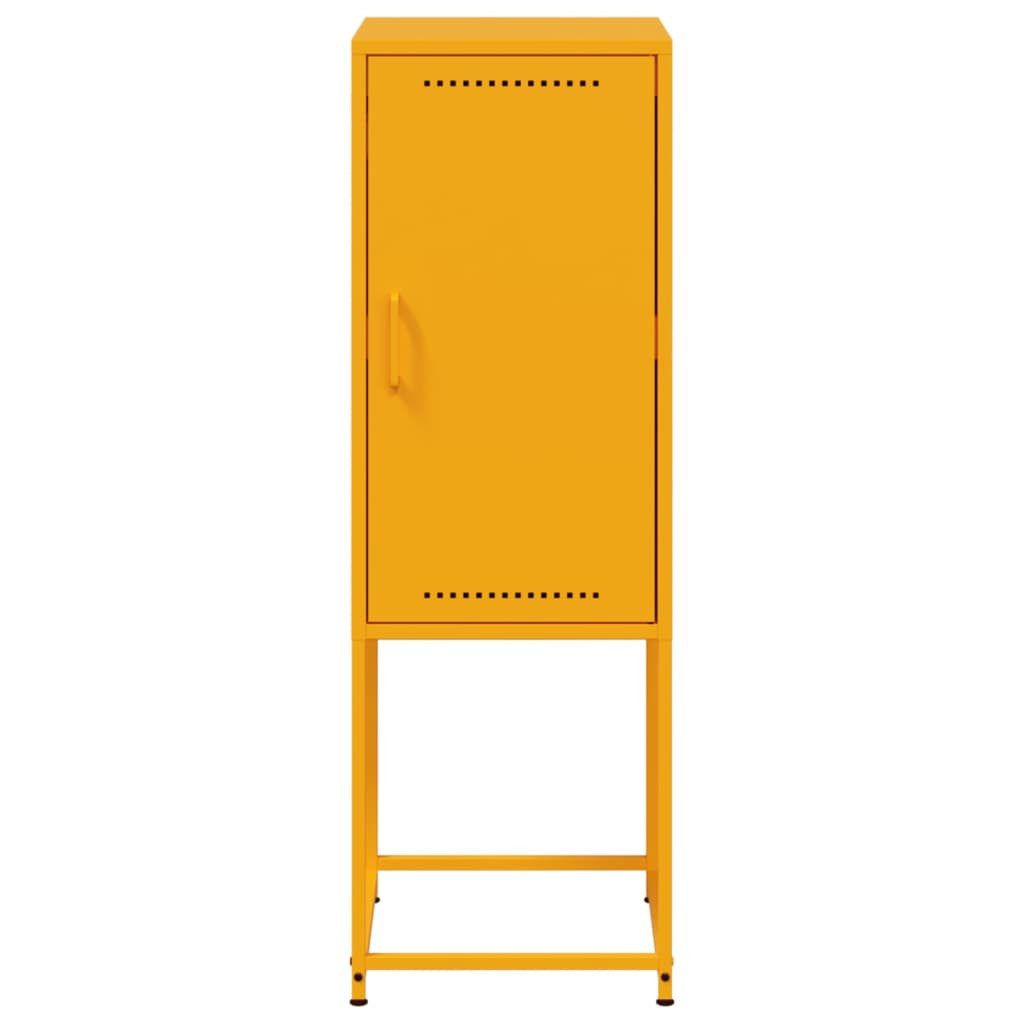 vidaXL Highboard Highboard Senfgelb 36x39x107 cm Stahl (1 St)