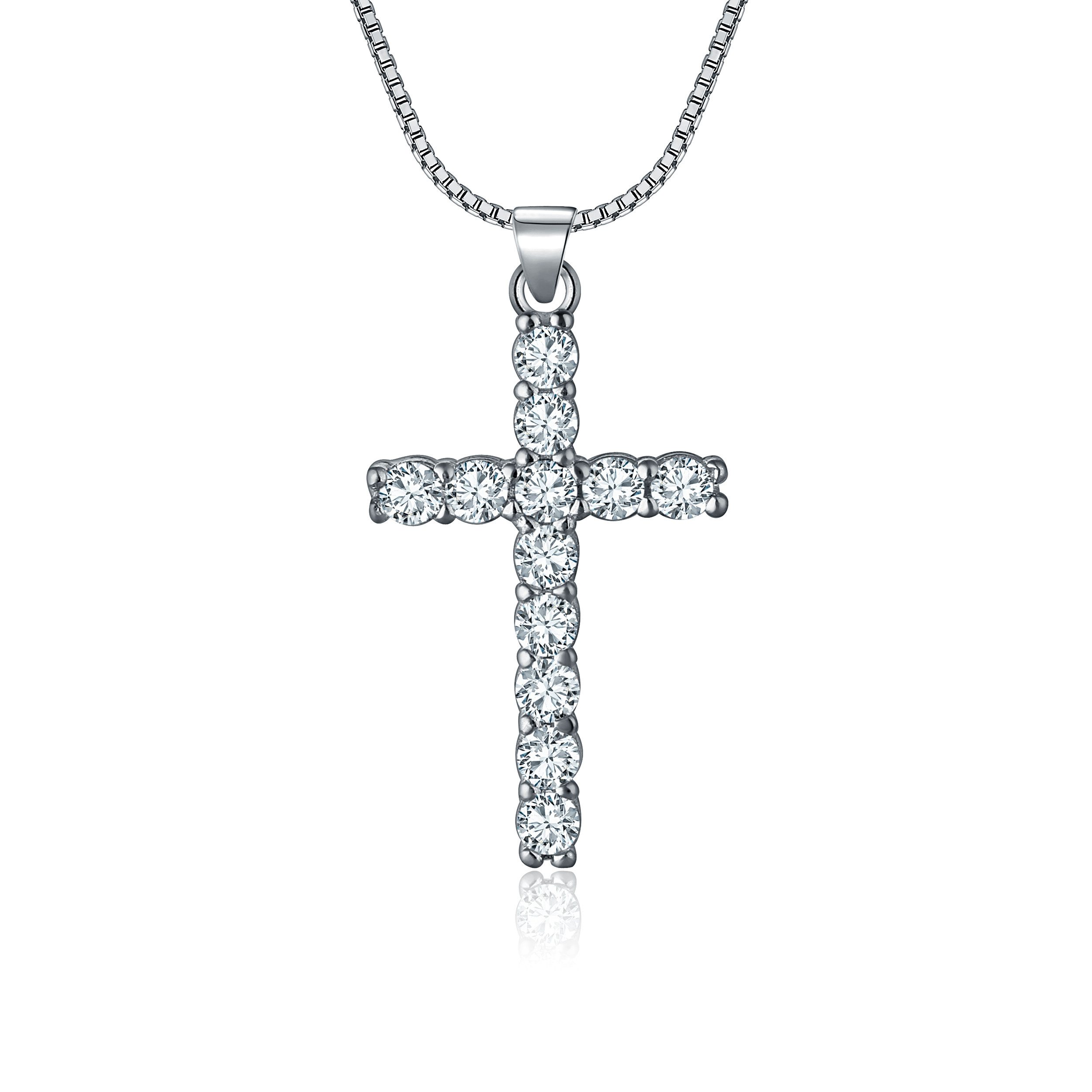 NAHLE Kette mit Anhänger Kreuz Silberkette Kreuz Kette (inklusive Schmuckbo günstig online kaufen