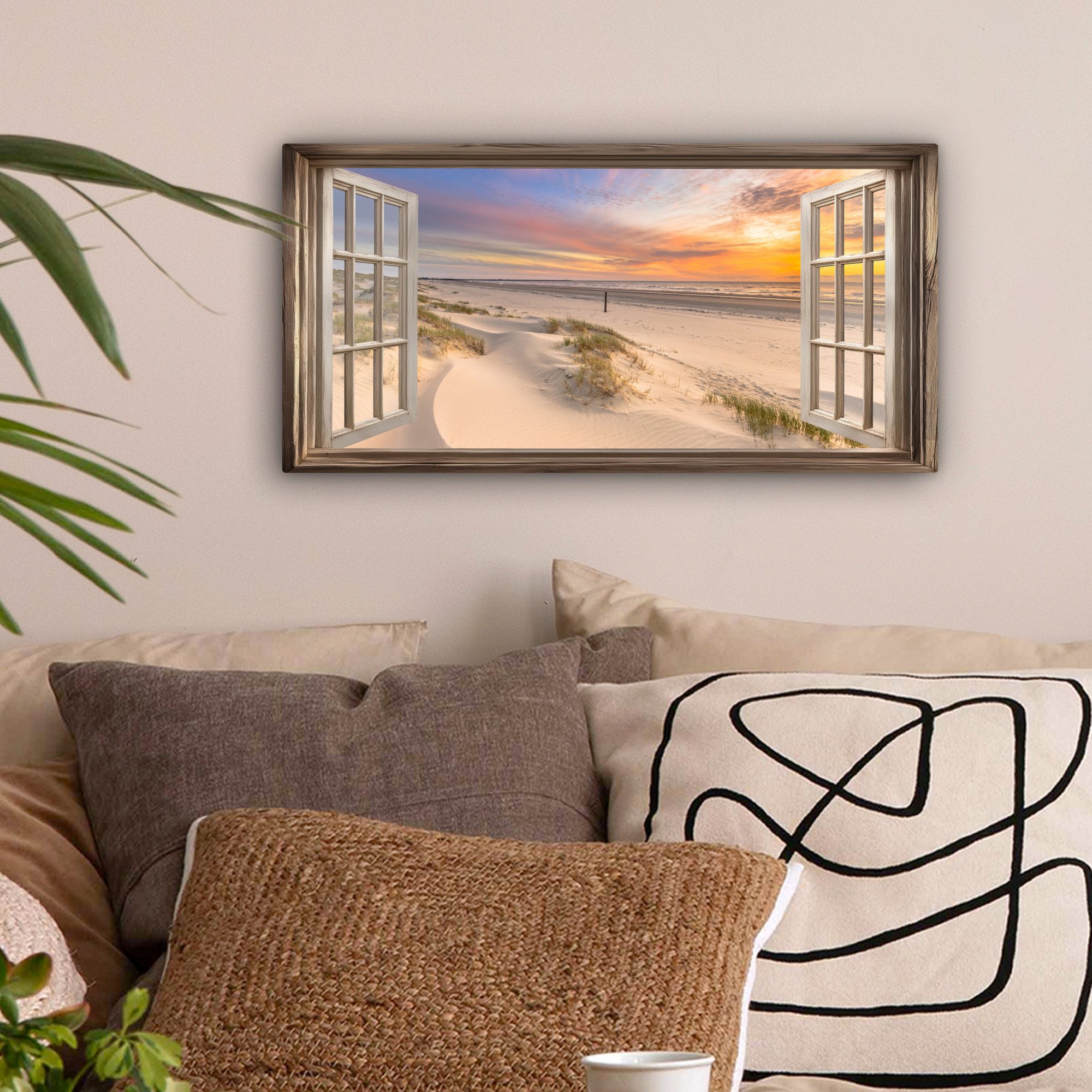 OneMillionCanvasses® Leinwandbild Panorama Aussicht - Strand günstig online kaufen