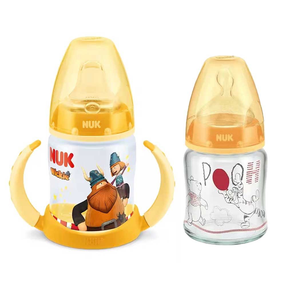 NUK Babyflasche NUK First Choice Babyflasche aus Glas120ml & Trinklernflasche 150ml
