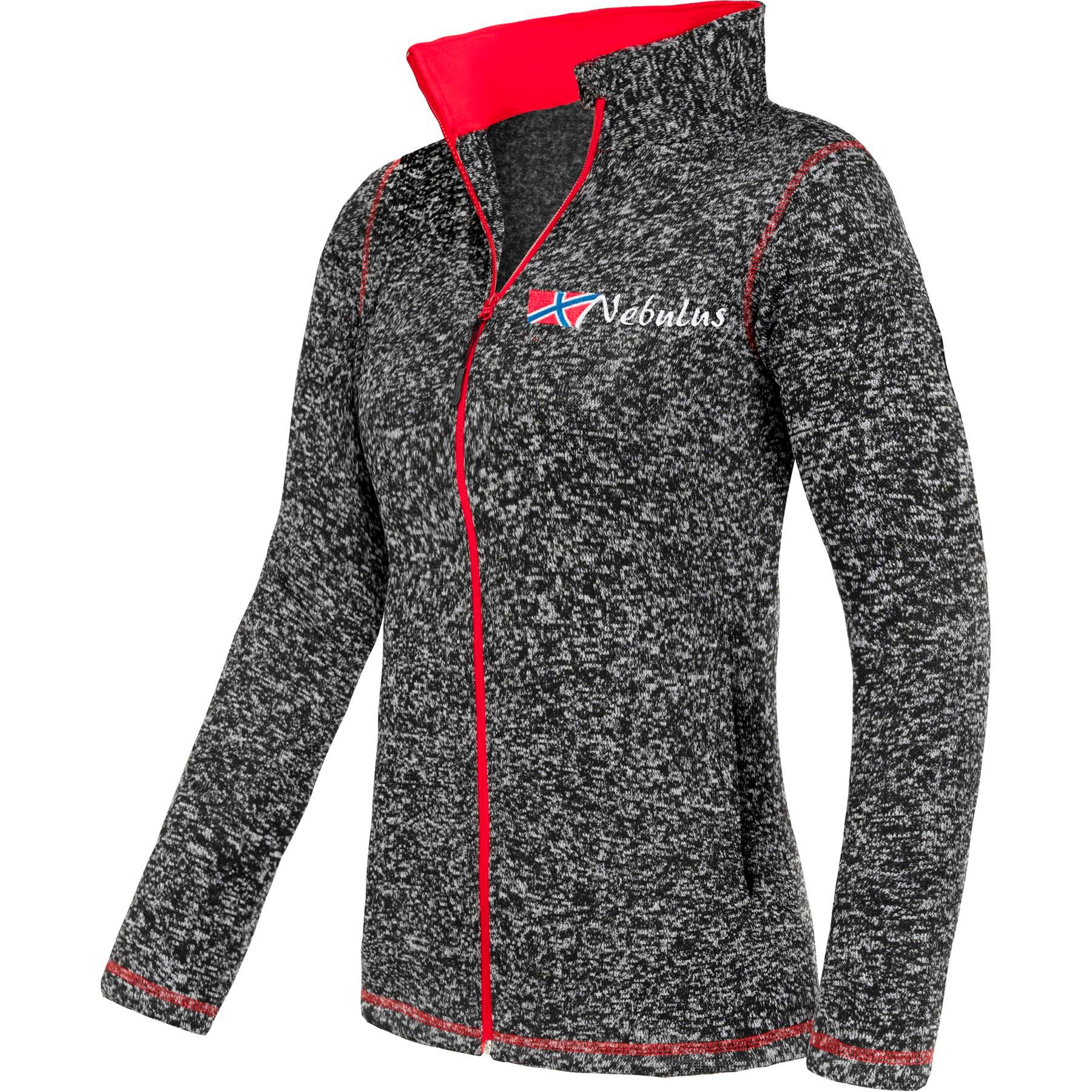 Nebulus Fleecejacke TANNA, P5192 - Damen, schwarz-rot, XXL/44