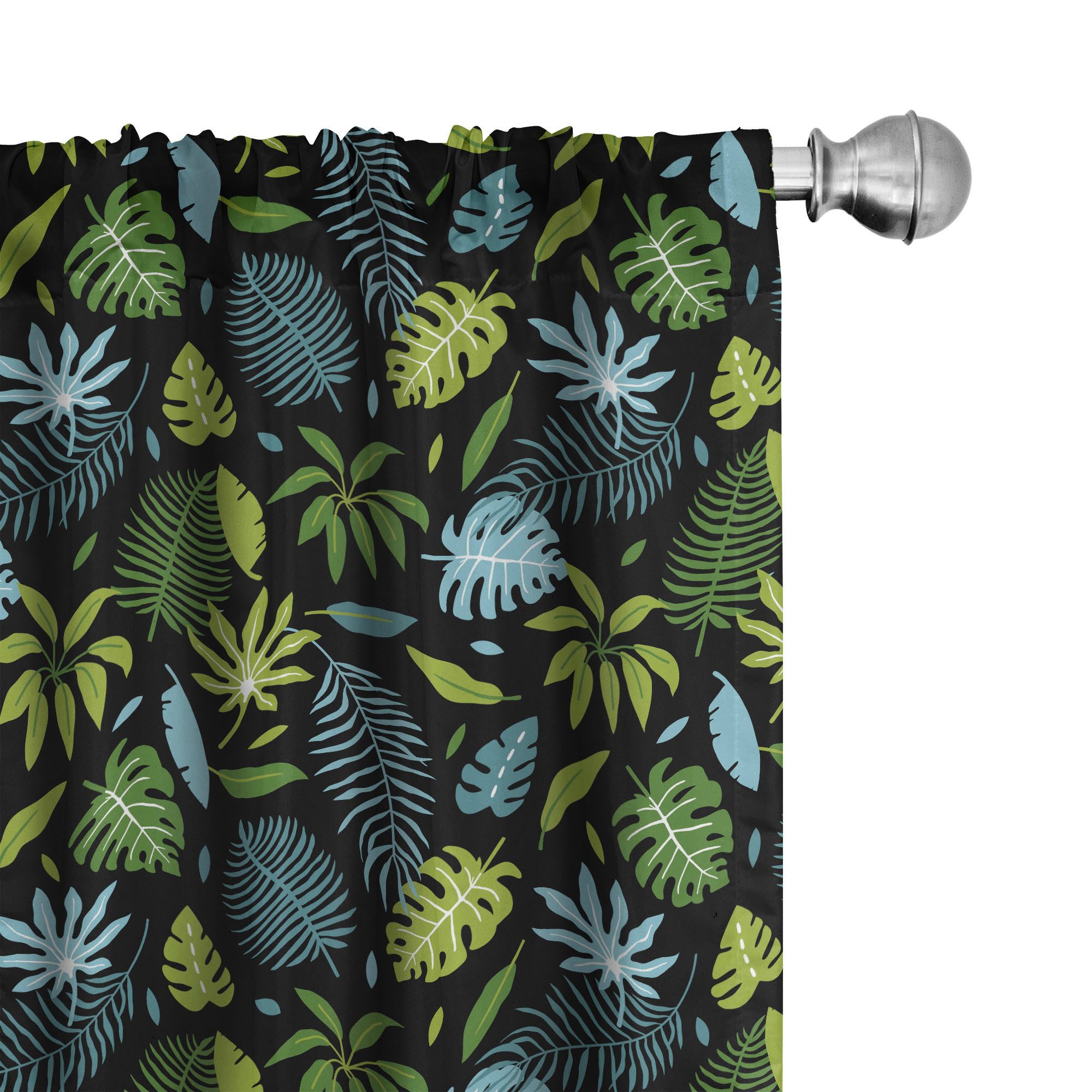 Abakuhaus Gardine Vorhang für Wohnzimmer Schlafzimmer Dekor, Microfaser, Natur-Kunst Tropischer Dschungel Wald