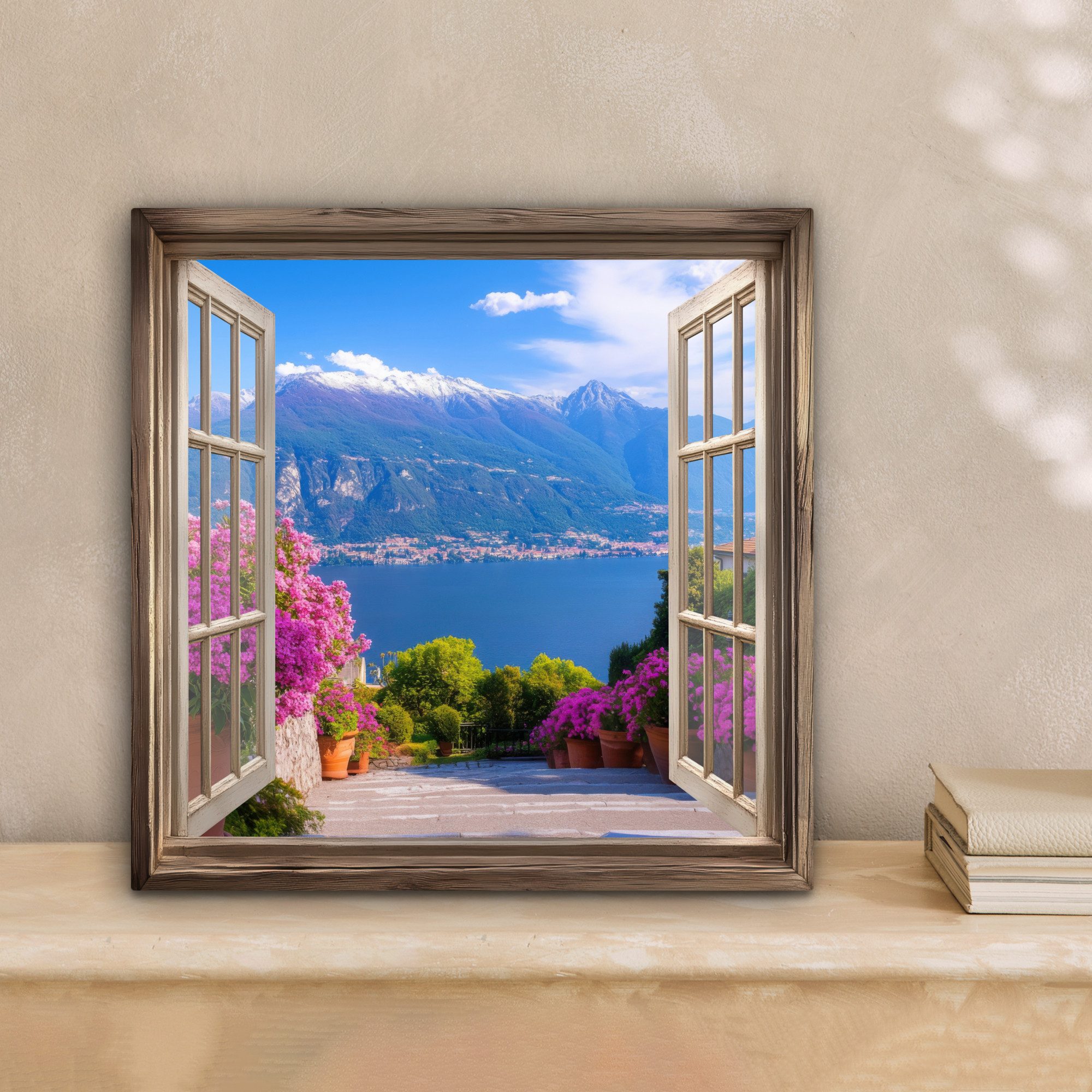 OneMillionCanvasses® Leinwandbild Durchblick - Berg - Landschaft - Ausblick günstig online kaufen