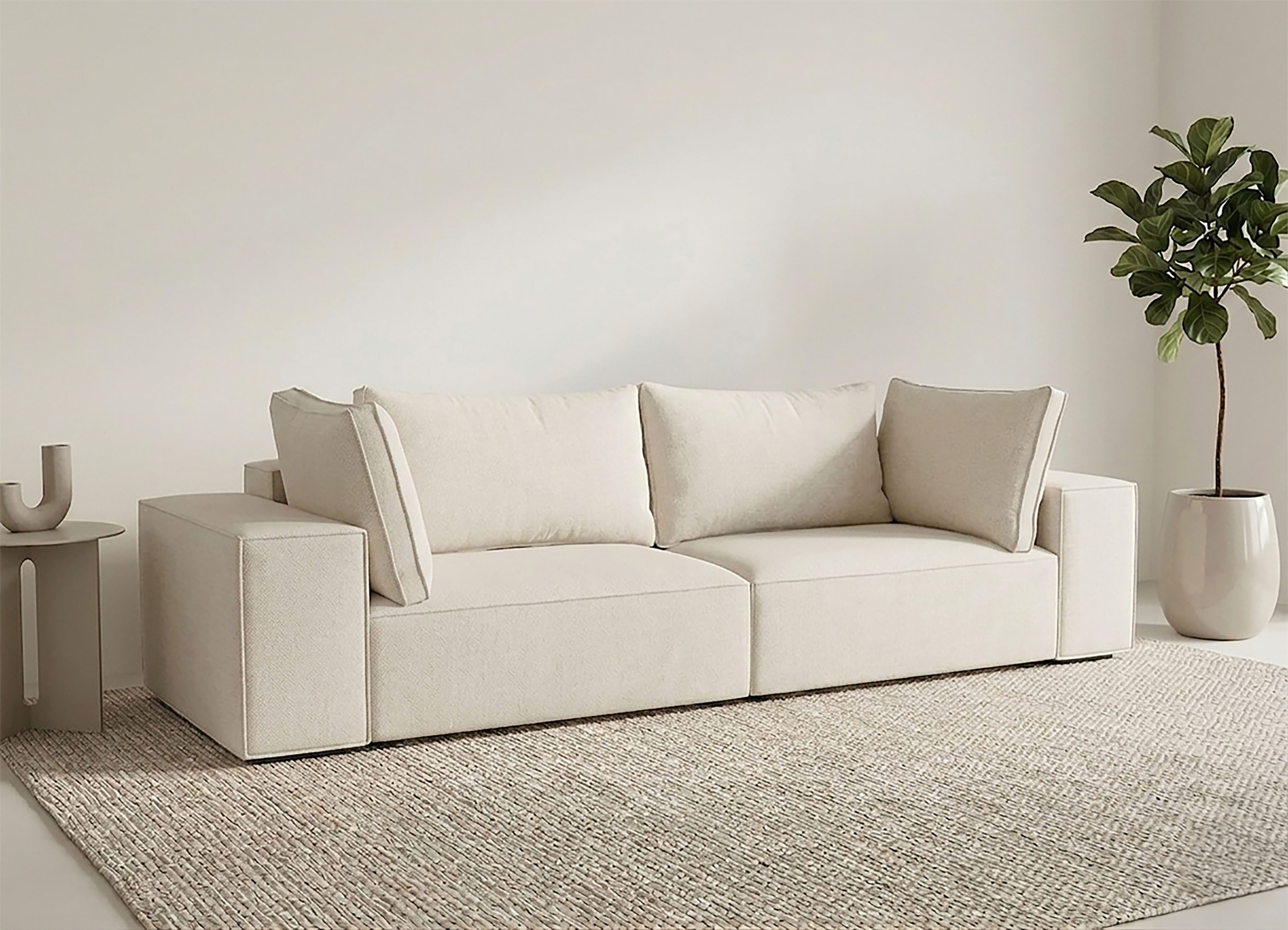 Trends by HG Big-Sofa Conor XXL, 2 Teile, Schlaffunktion + Bettkasten
