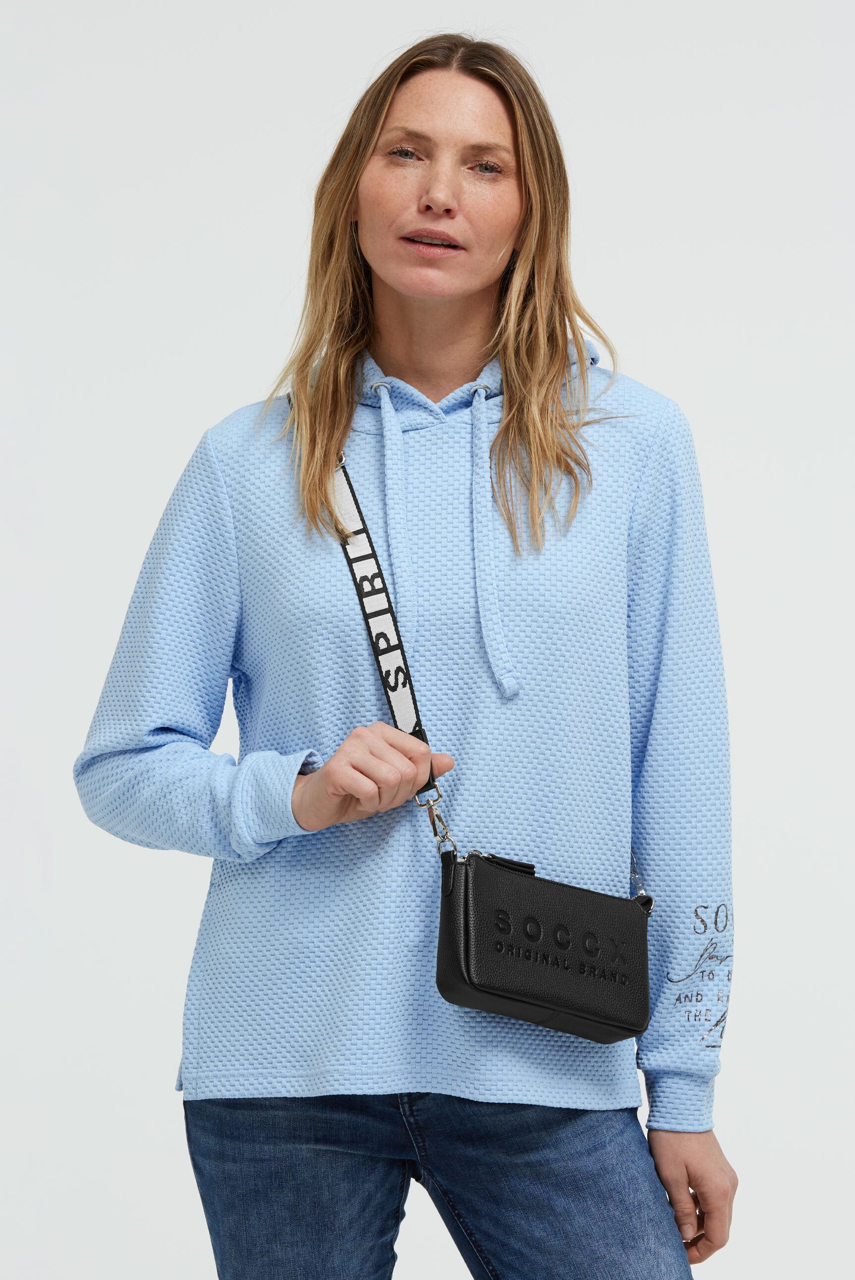 SOCCX Umhängetasche, mit Reißverschluss am Innenfach