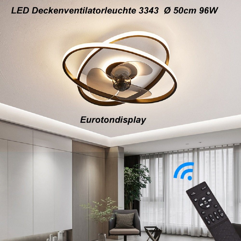 Euroton Deckenventilator Deckenventilator mit LED Beleuchtung günstig online kaufen