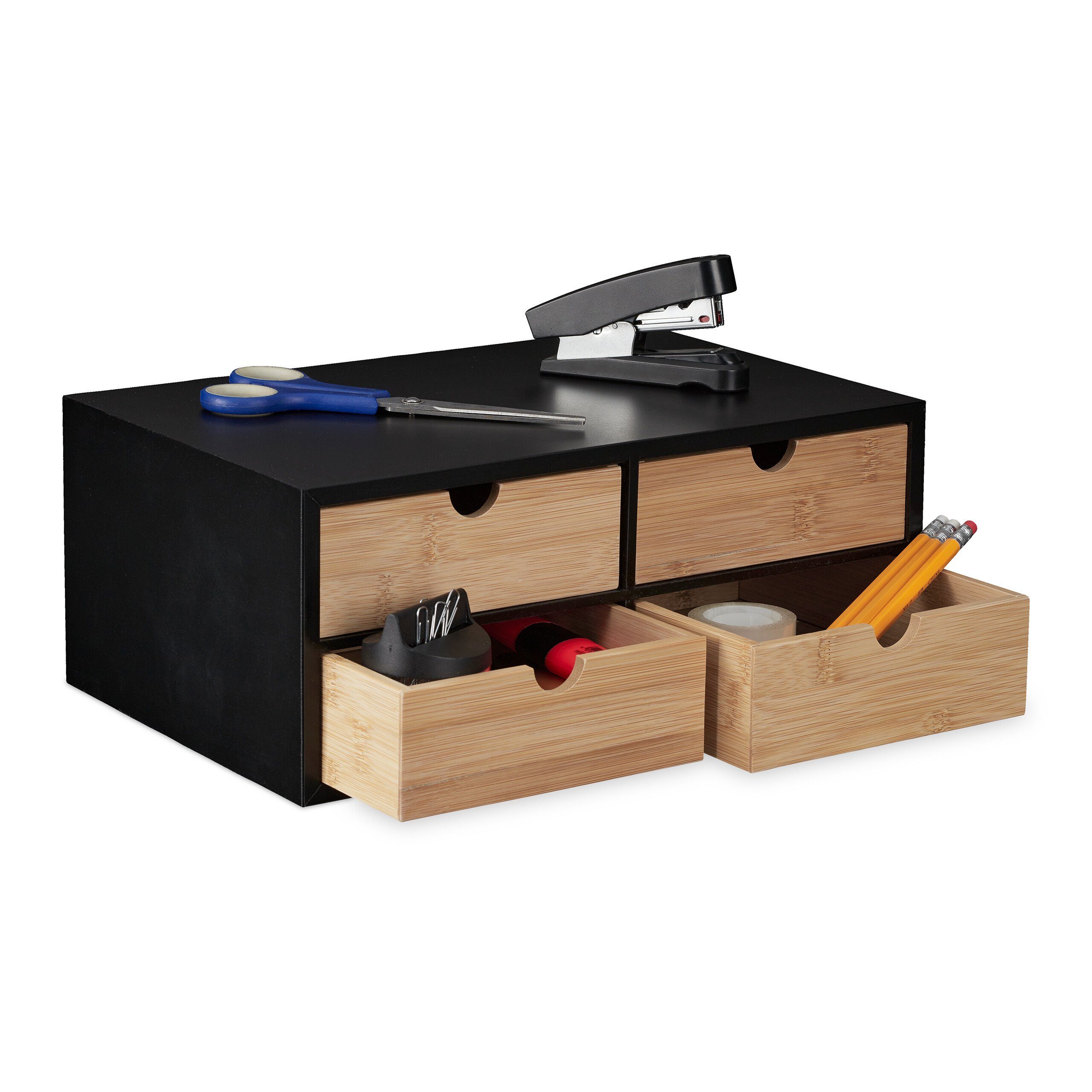 relaxdays Organizer Schreibtisch Organizer mit 4 Schubladen (1 St)