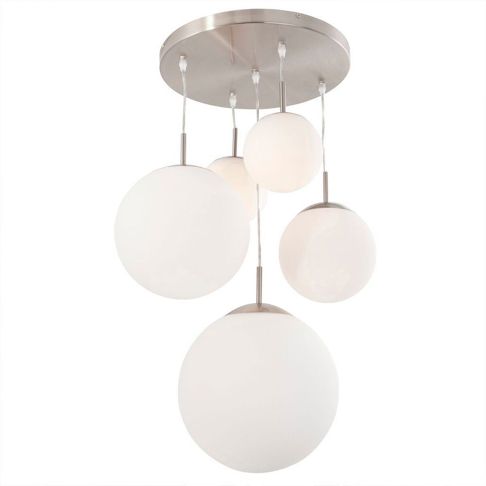 Steinhauer LIGHTING Hängeleuchte, Leuchtmittel nicht inklusive, Hängelampe Esstischleuchte Glaskugel modern Höhe anpassbar Pendellampe