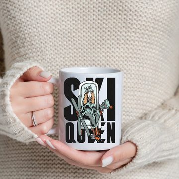 Youth Designz Tasse Ski Queen Kaffeetasse Geschenk, Keramik, mit trendigem Print