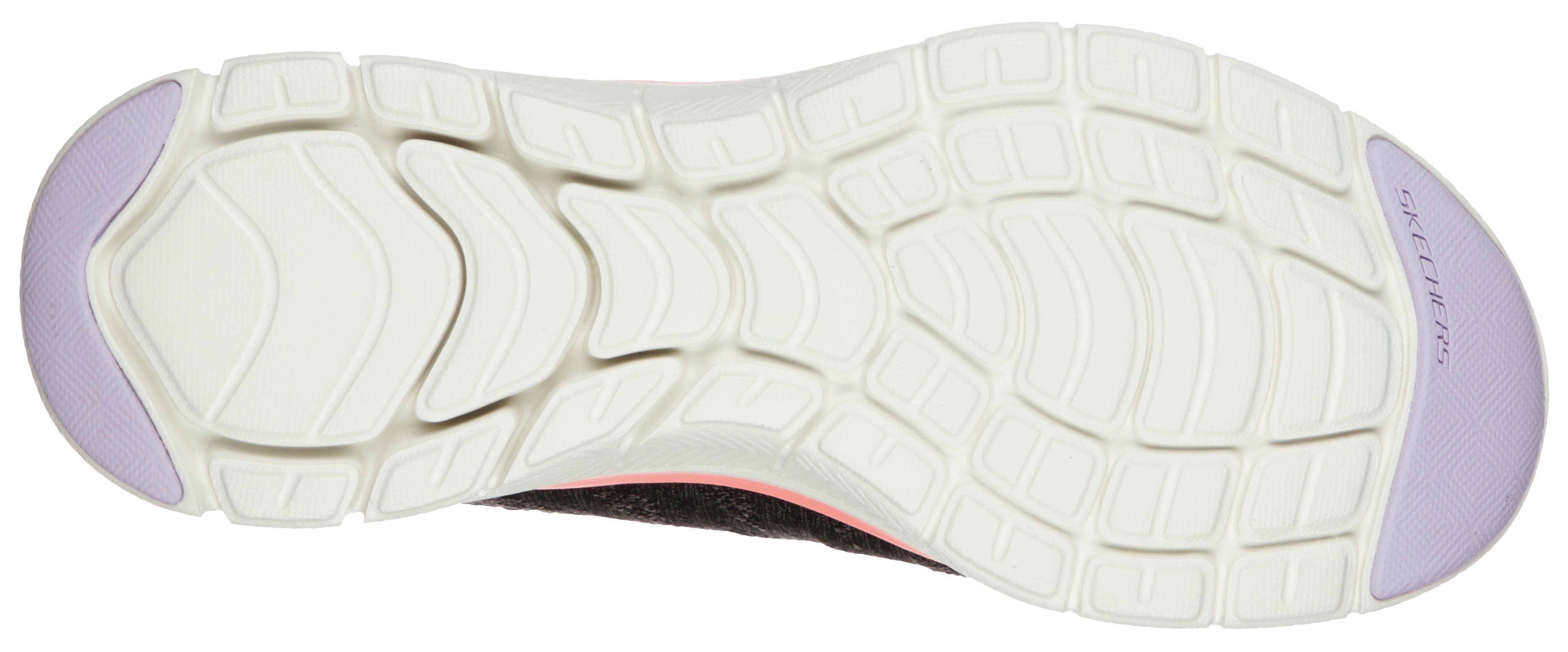 Skechers FLEX APEEAL 4.0 Foam Air schwarz-koralle Memory MOVE mit Cooled FRESH Sneaker