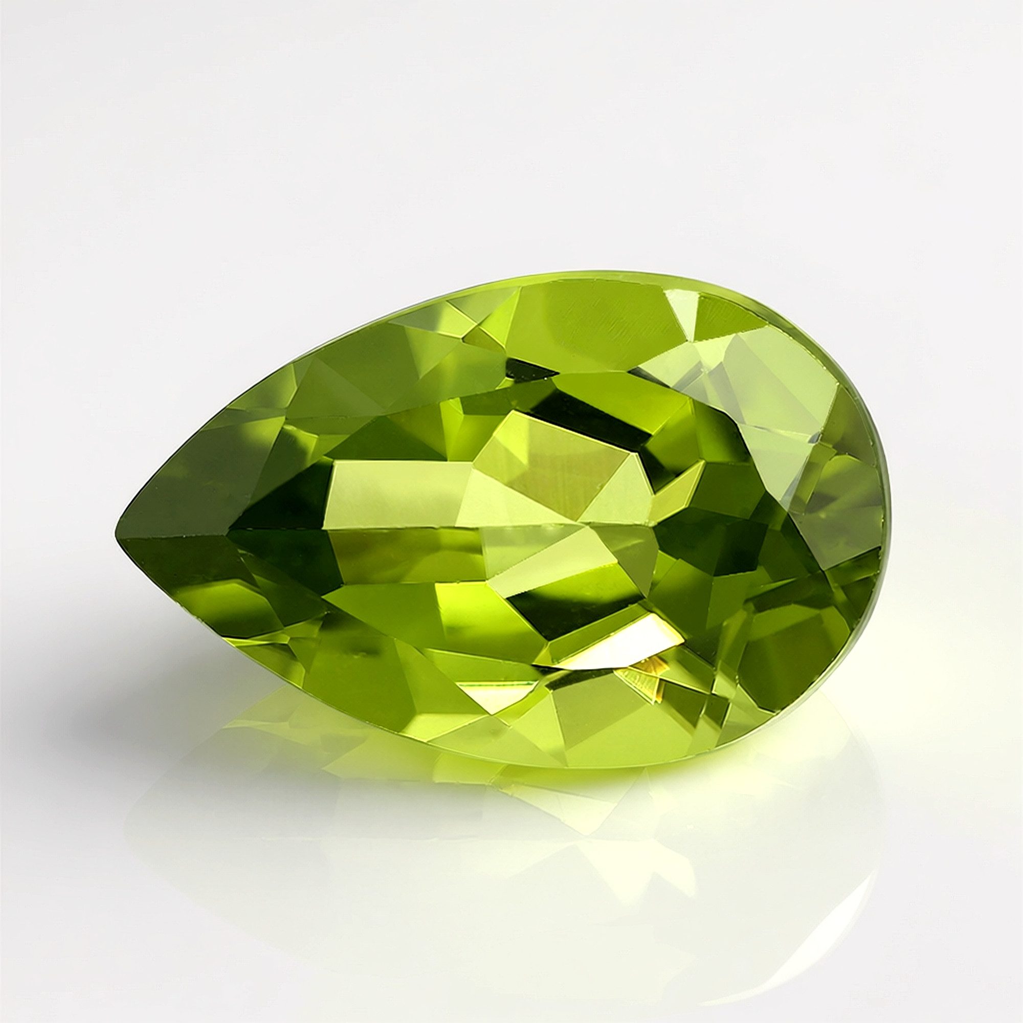 Cavill Edelstein Kaschmir-Peridot 8,94 ct Tropfen, leuchtend grün, Echtschmuck, (1-St)