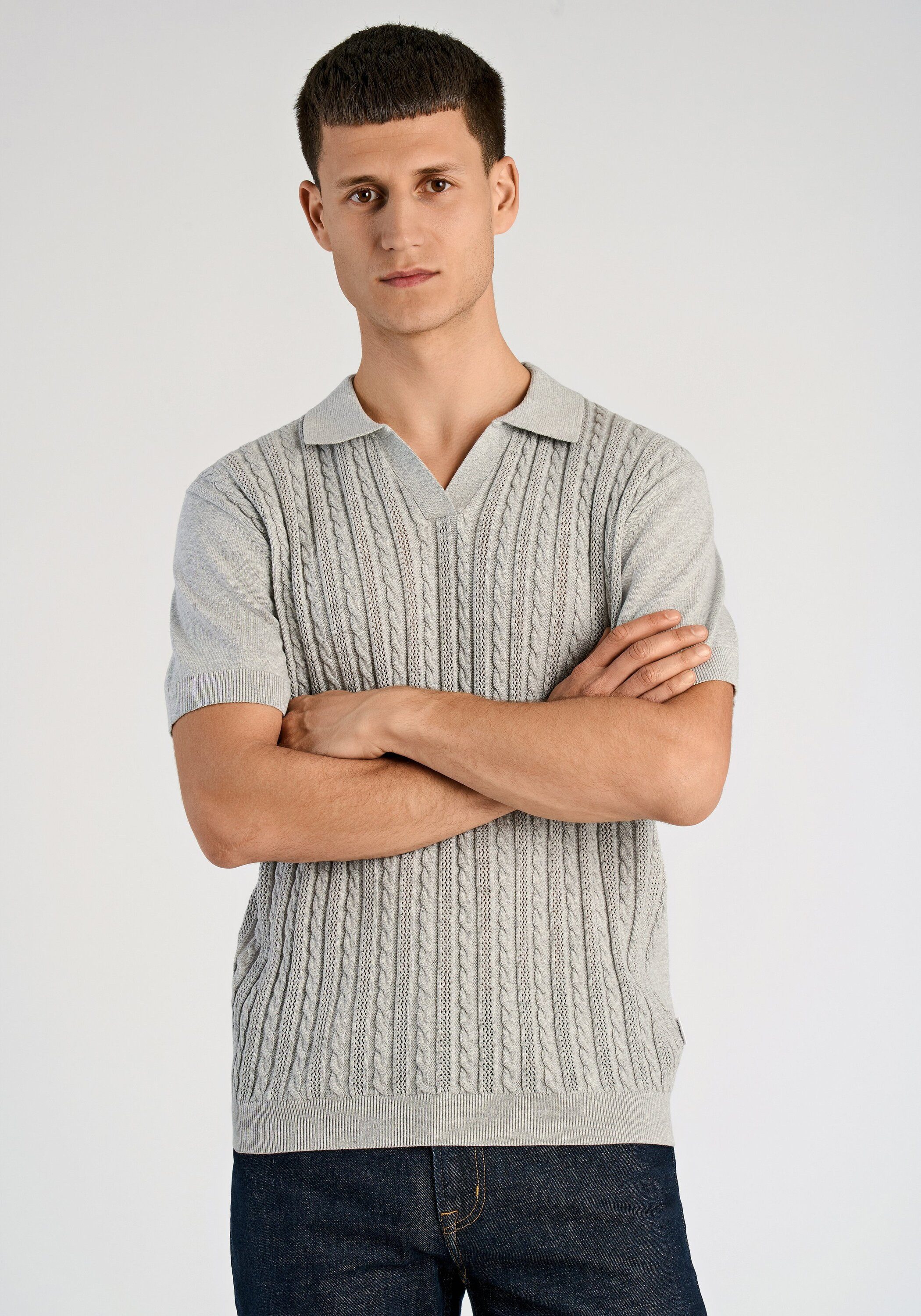 LINDBERGH Langarm-Poloshirt Poloshirt (Langarm) Relaxed Fit