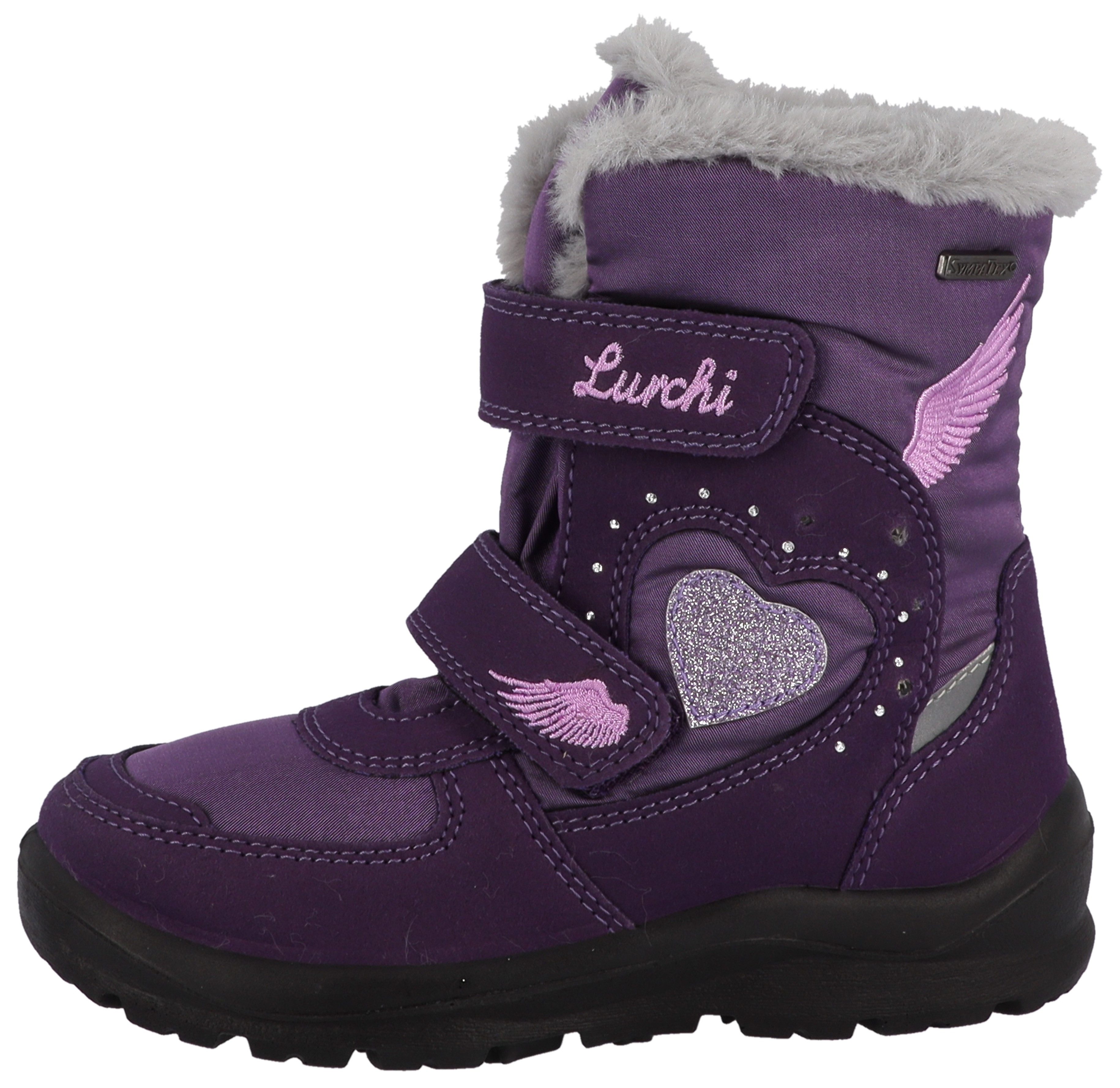 Lurchi Keely-SYMPATEX, Blinkschuh Winterboots Klettstiefel mit Glitzerherz, Größenschablone zum Download