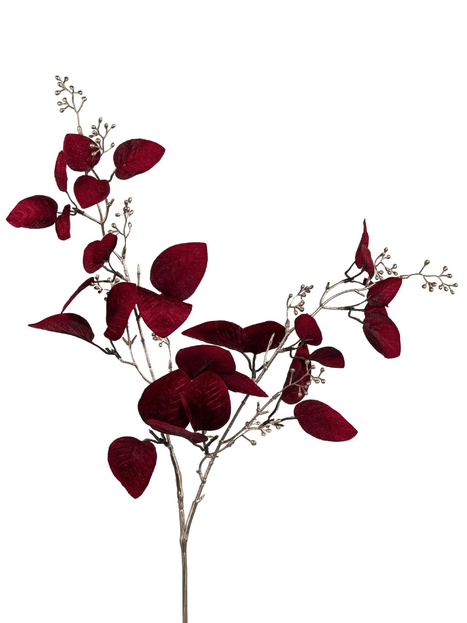 Kunstzweig Winter, formano, Höhe 80 cm, Farbe: Rot, Motiv: Blätter