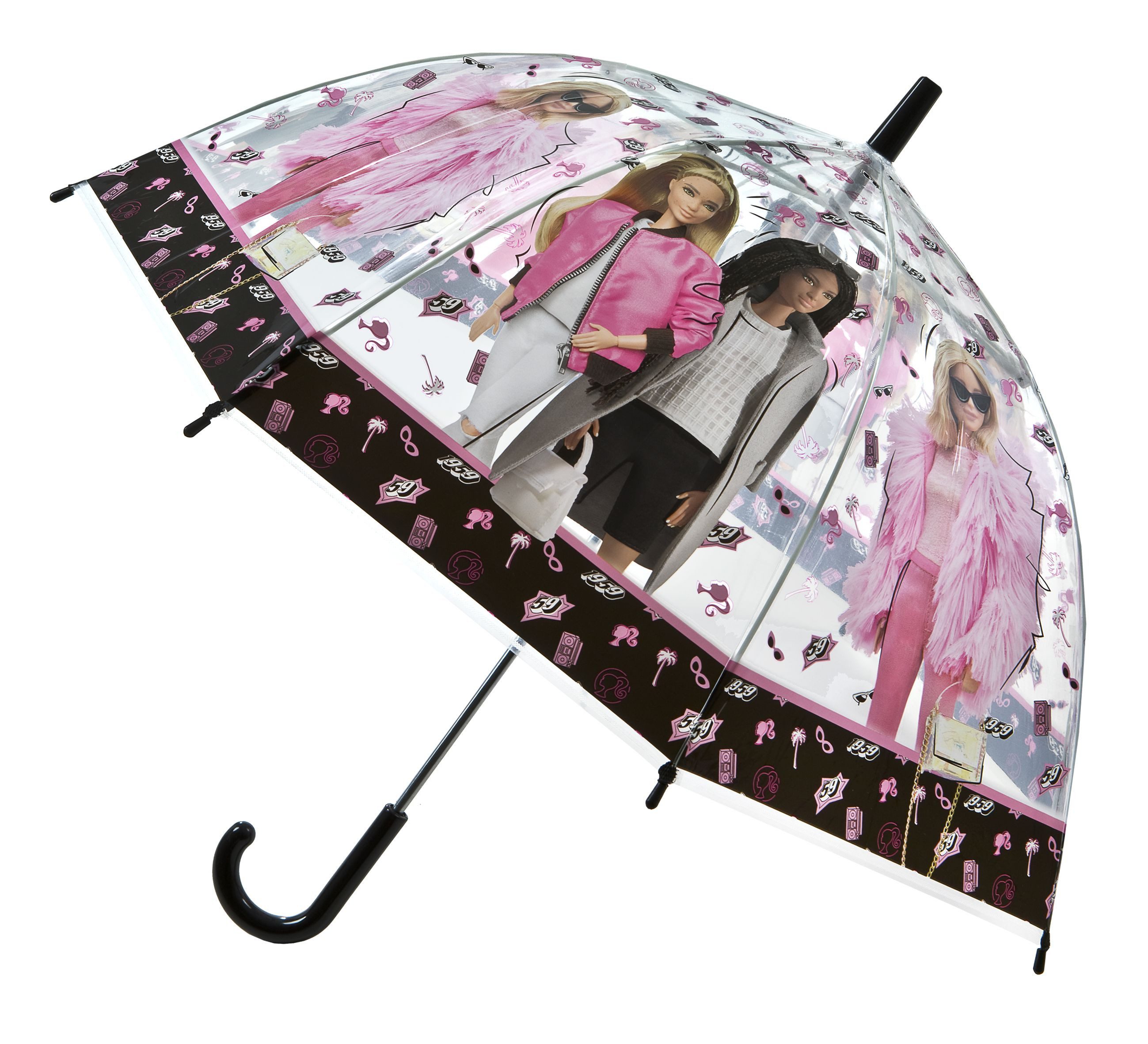 Barbie Regenschirm-Wanderstock Regenschirm für Kinder – Ø 69 cm, perfekter Schutz bei Regen
