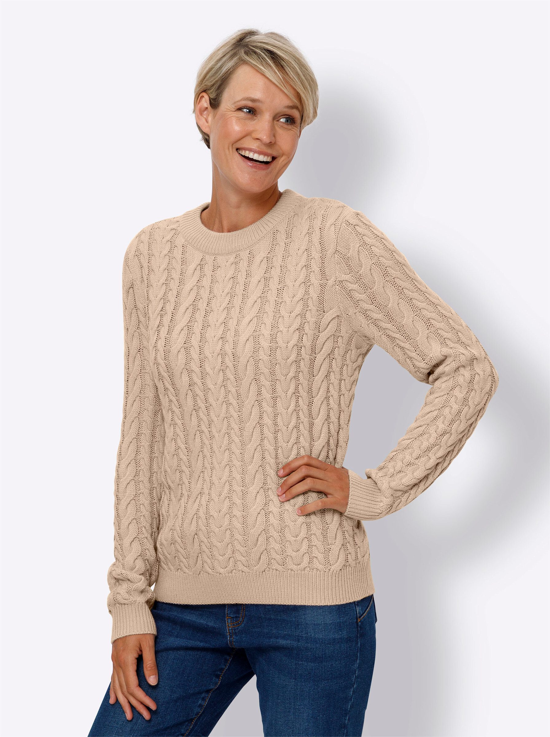 Sieh an! Strickpullover Langarm-Pullover . günstig online kaufen