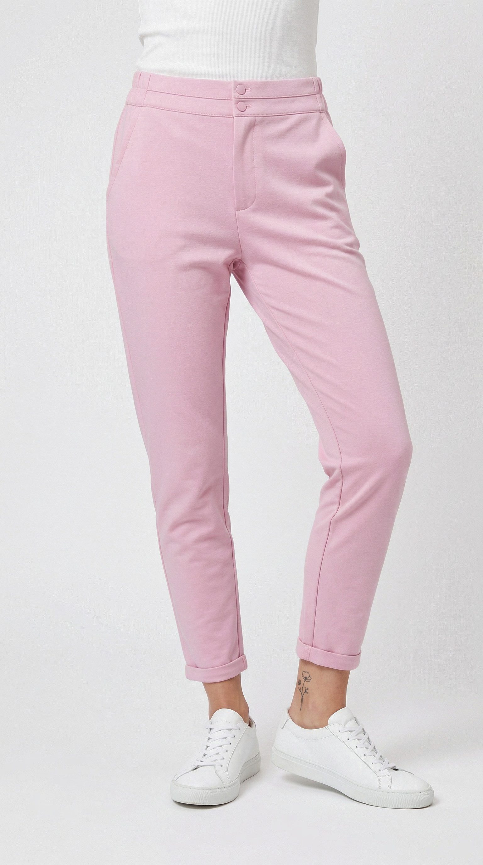 FREEQUENT Stoffhose FQNANNI-ANKLE-PA Sommerhose - knöchellänge und mit 2-Knopf-Verschluss