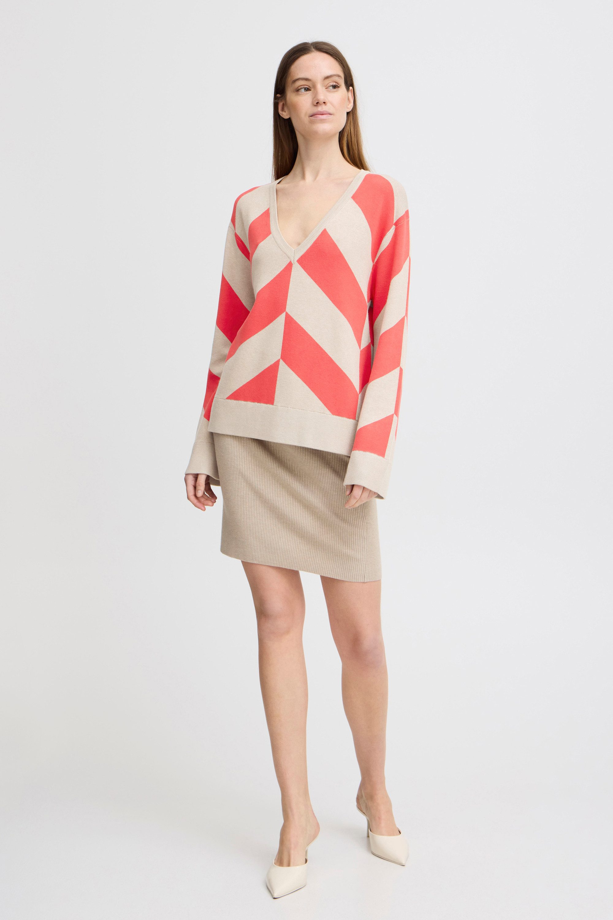 b.young Strickpullover BYMMORLA GEOMETRIC JUMPER - KNIT