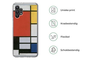 MuchoWow Handyhülle Komposition 2 in Rot Blau und Gelb - Piet Mondrian, Handyhülle Samsung Galaxy A32 5G, Smartphone-Bumper, Print, Handy
