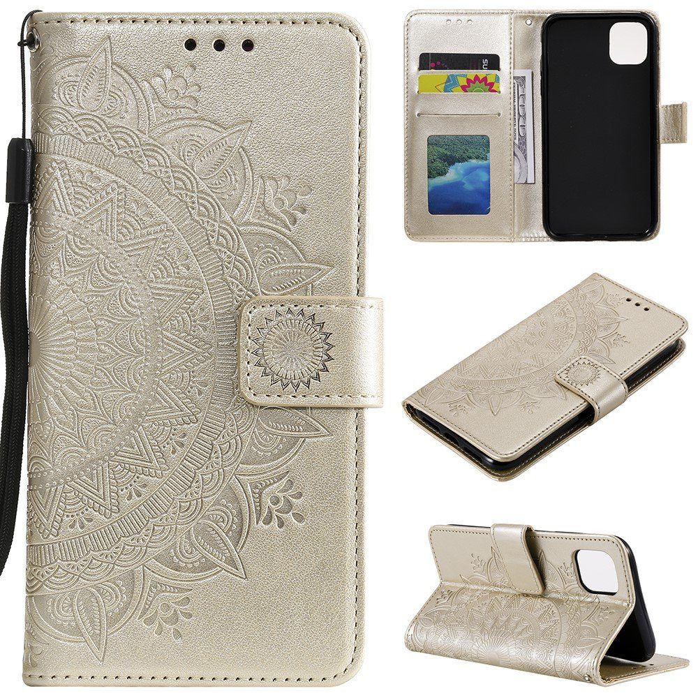 CoverKingz Handyhülle Hülle für Apple iPhone 13 Pro Handyhülle Flip Case Cover Tasche, Klapphülle Schutzhülle mit Kartenfach Schutztasche Motiv Mandala