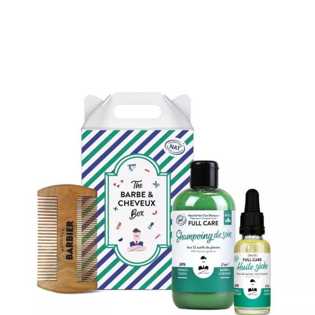 HairGecko Bartpflege-Set Monsieur Barbier The Barbe & Cheveux Box, 3-tlg.