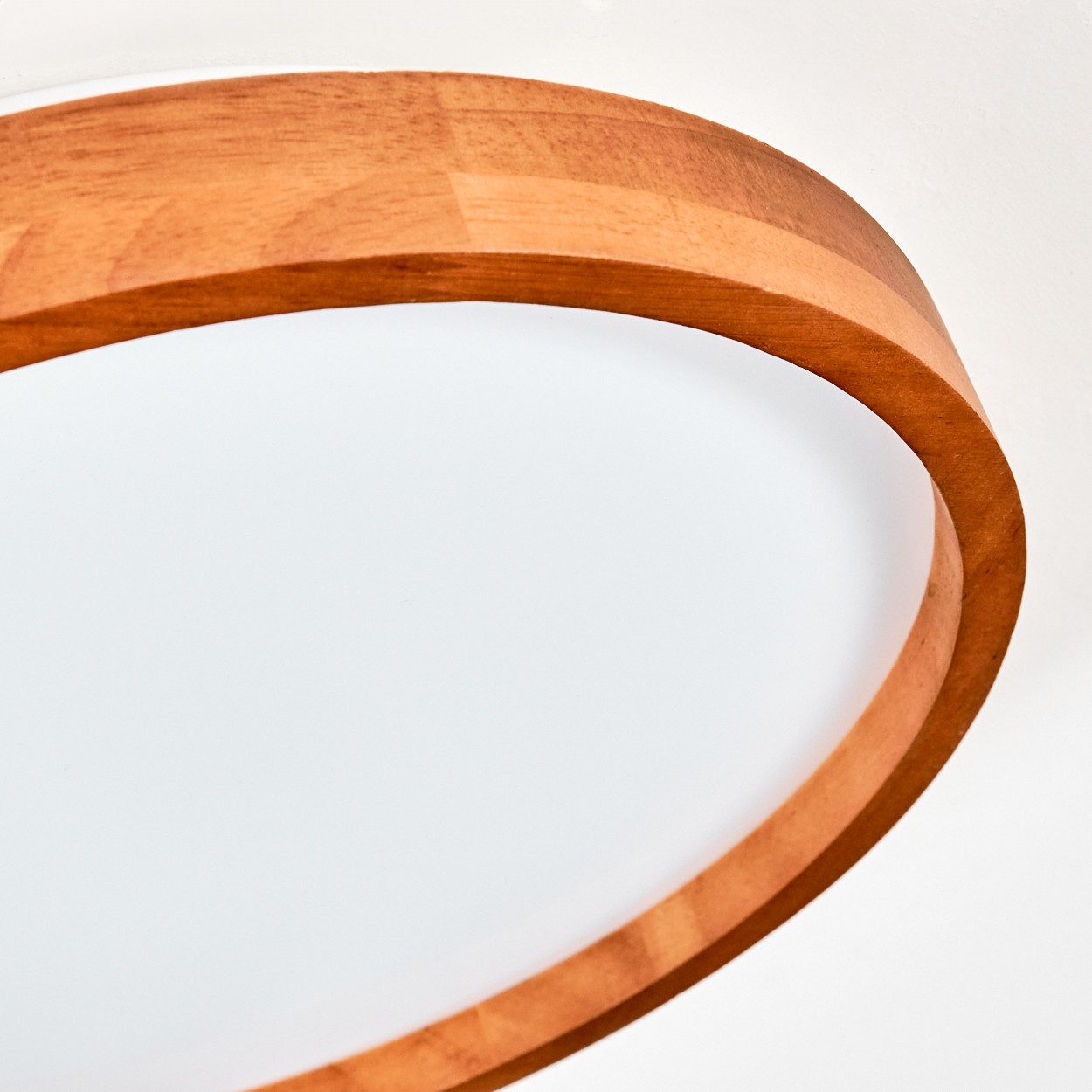 hofstein Deckenleuchte Deckenlampe aus Metall/Holz/Kunststoff in Dunkelbraun/Weiß, ohne Leuchtmittel, 3000 Kelvin, Leuchte im modernen Design, (29,5cm), 16 W, 1700 Lumen, 3000 Kelvin