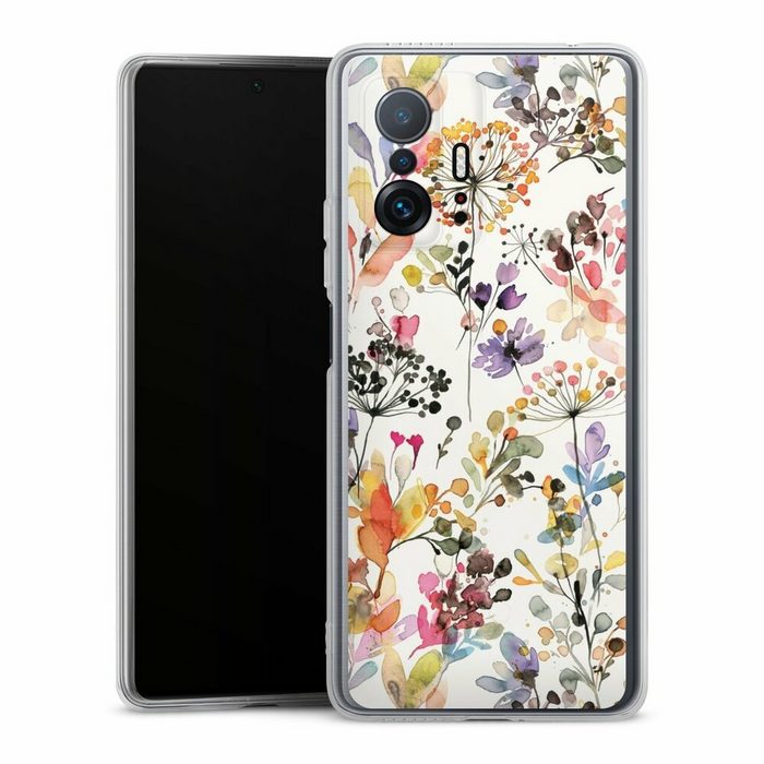 DeinDesign Handyhülle Blume Muster Pastell Wild Grasses Xiaomi 11T Pro 5G Silikon Hülle Bumper Case Handy Schutzhülle