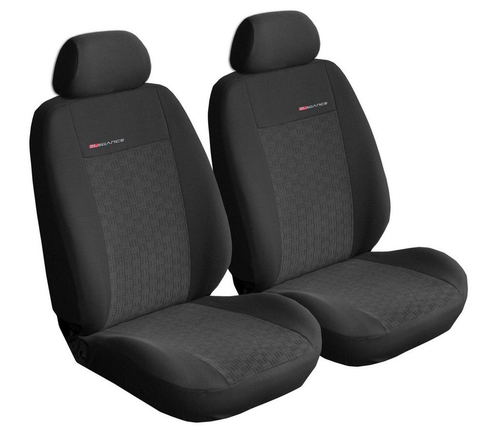 2 vordere Sitzbezüge Schonbezüge schwarz-schwarz PKW Stoff Polyester für VW