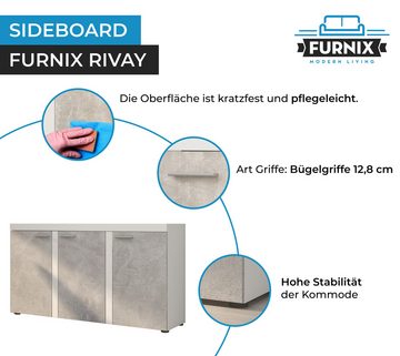 Furnix Sideboard RIVAY 3F Anrichte Kommode 3F, Breite 148,8 cm, Höhe 82 cm, Tiefe 40,3 cm, Mit 3 Türen