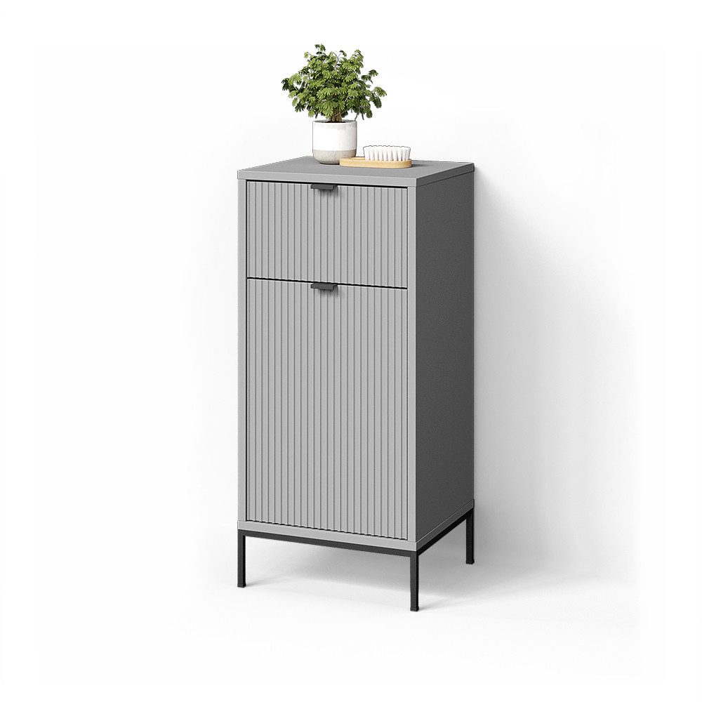 Livinity® Midischrank ATERNO, Grau/Grau, 40 x günstig online kaufen