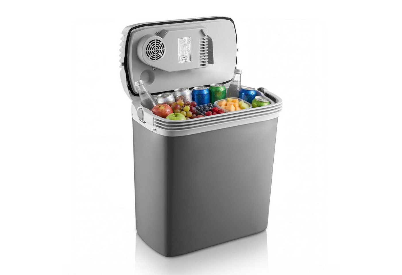 TZS FIRST AUSTRIA Elektrische Kühlbox 19L, Kühlbox, 12V /230V Anschluss, 12-V-Stecker fürs Auto, für Camping, Festivals, Reisen, mit Kühl- und Warmhaltefunktion